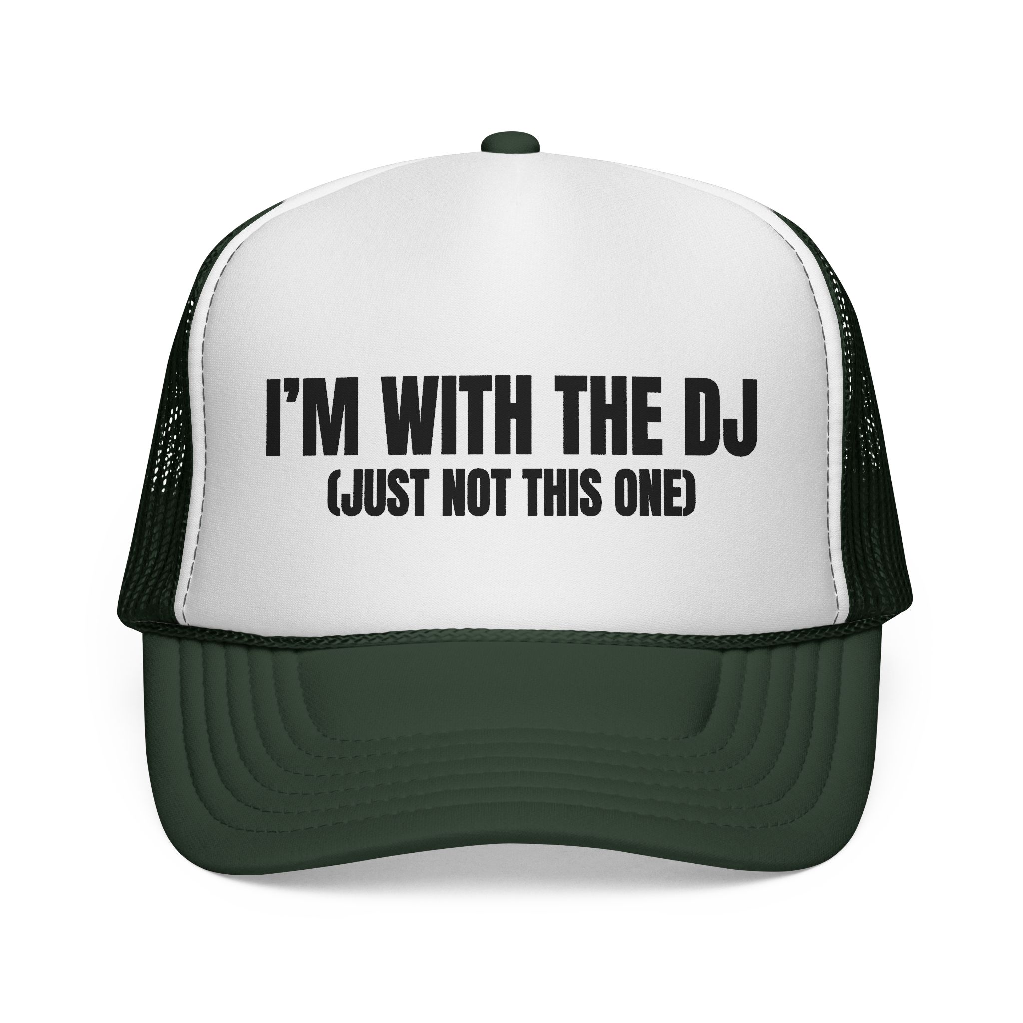 Fun DJ Trucker Cap - I'm with the DJ (Just Not This One) - Image 1