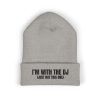 I'm With The DJ (Just Not This One) Embroidered Cuffed Beanie - Thumbnail Image 1