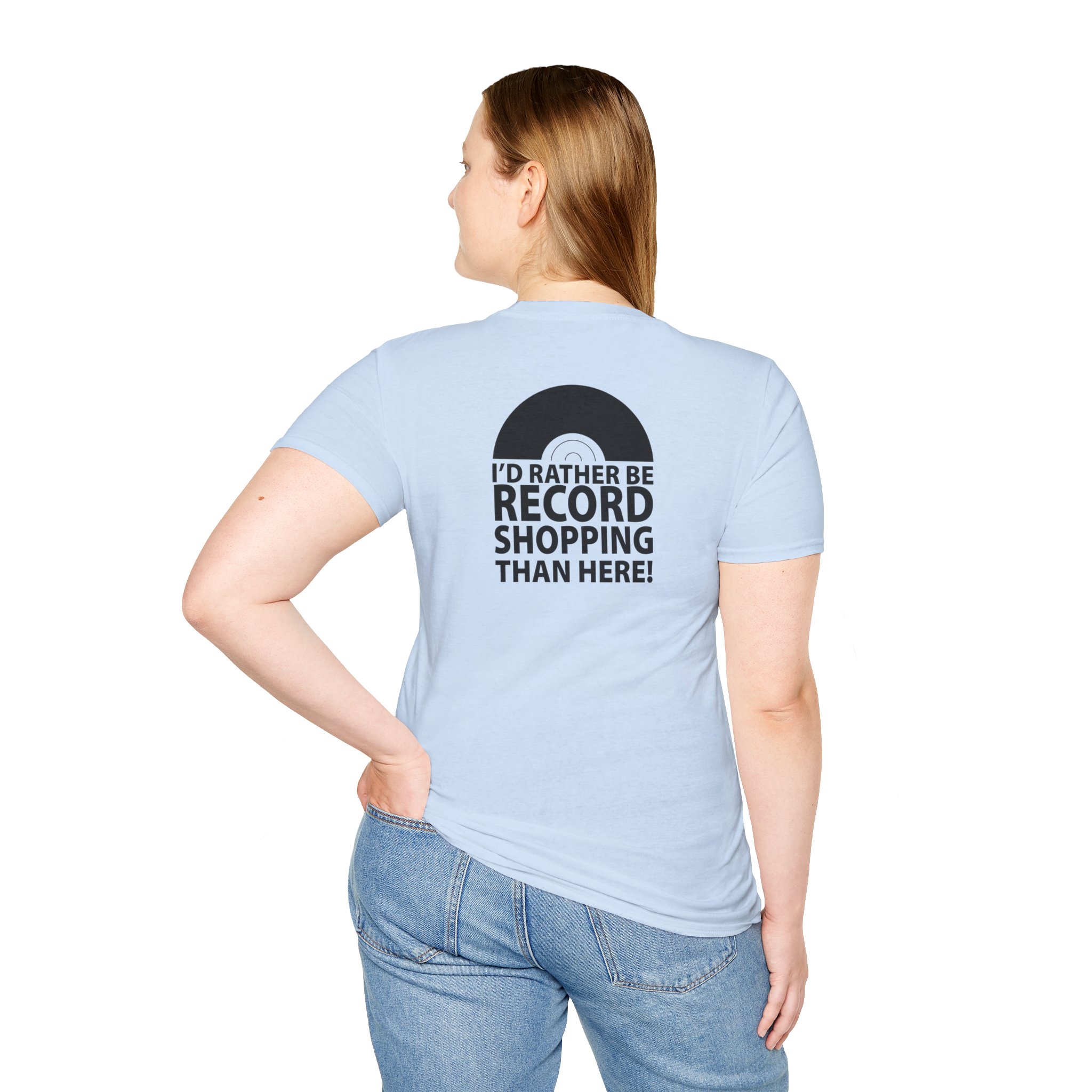 Record Shopping T‑Shirt — “I’d Rather Be Record Shopping Than Here!” Vinyl Lover Tee - Image 71