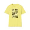 Vinyl Lover T-Shirt — "Caution! Can Talk About Vinyl For Hours" Music Tee - Thumbnail Image 2