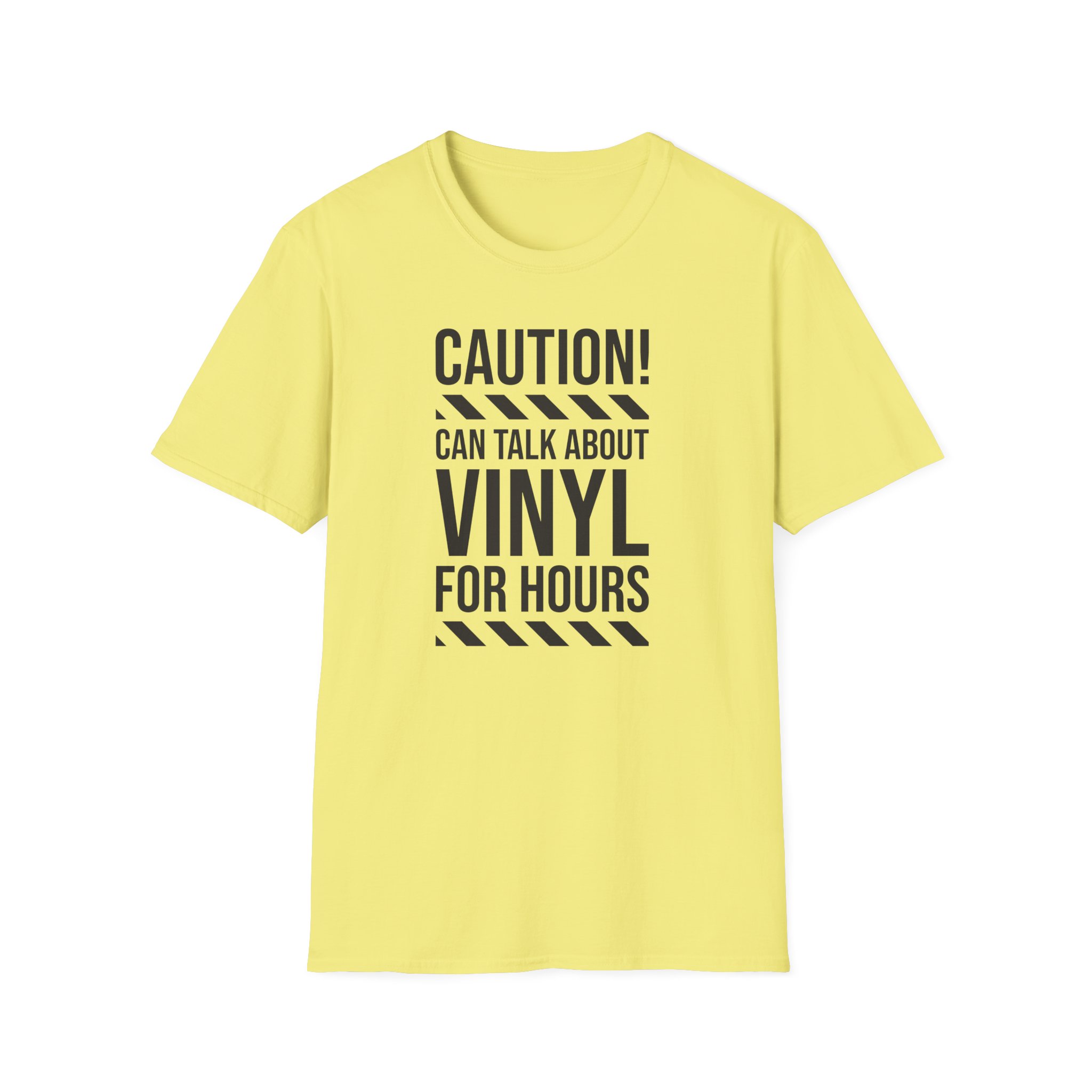Vinyl Lover T-Shirt — "Caution! Can Talk About Vinyl For Hours" Music Tee - Image 2