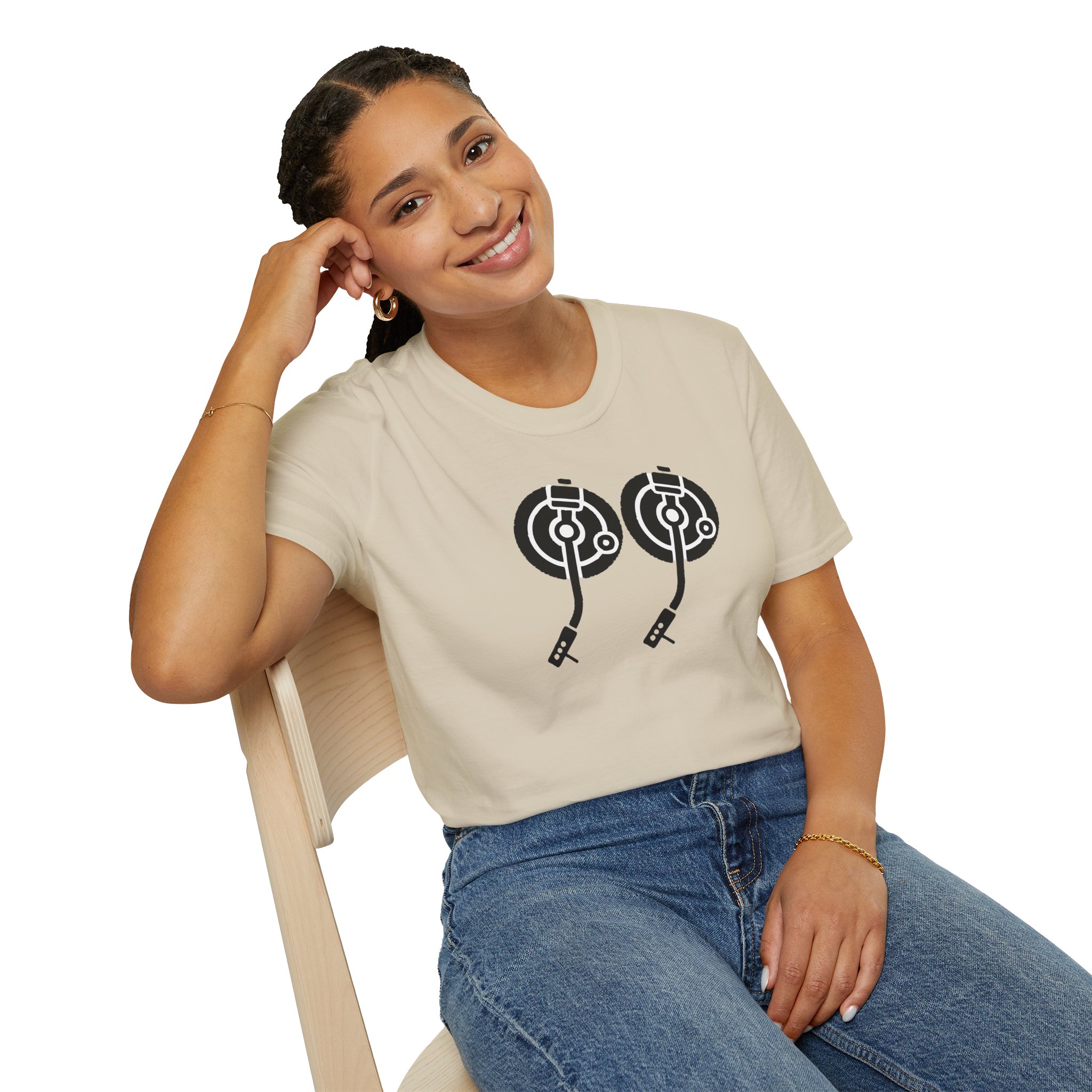 Record Player Turntable Tee — Retro DJ Vinyl Graphic T-Shirt - Image 38