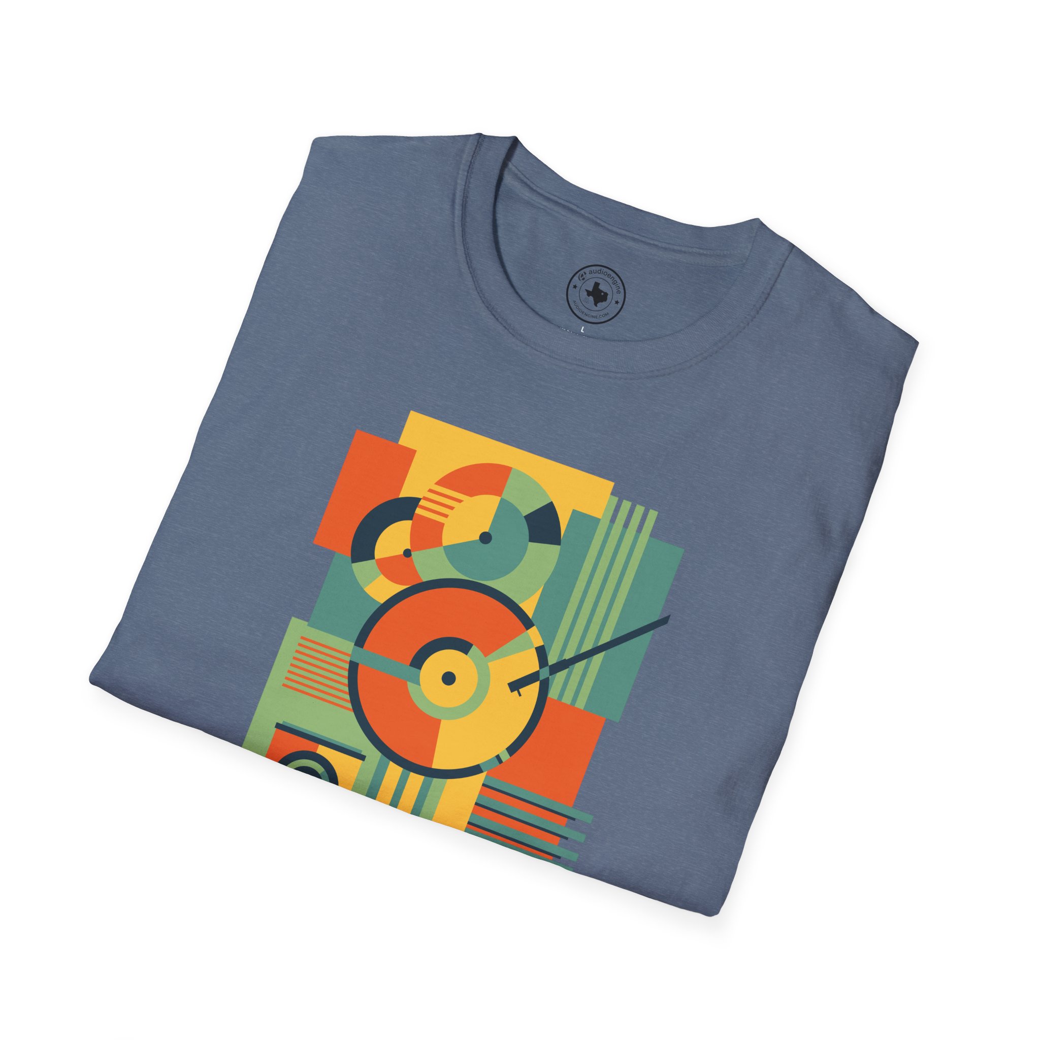Retro Geometric Vinyl Record T-Shirt — Vintage Music Graphic Tee - Image 84