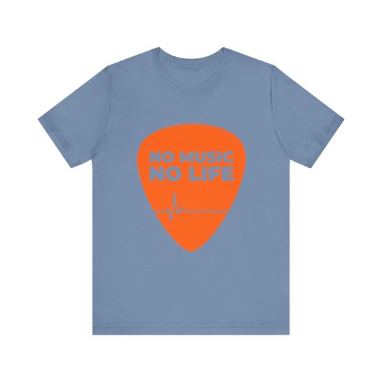 Music Lover's Short Sleeve Tee, "No Music No Life" Shirt, Gift for Musicians, Concert T-Shirt, Casual Music Apparel