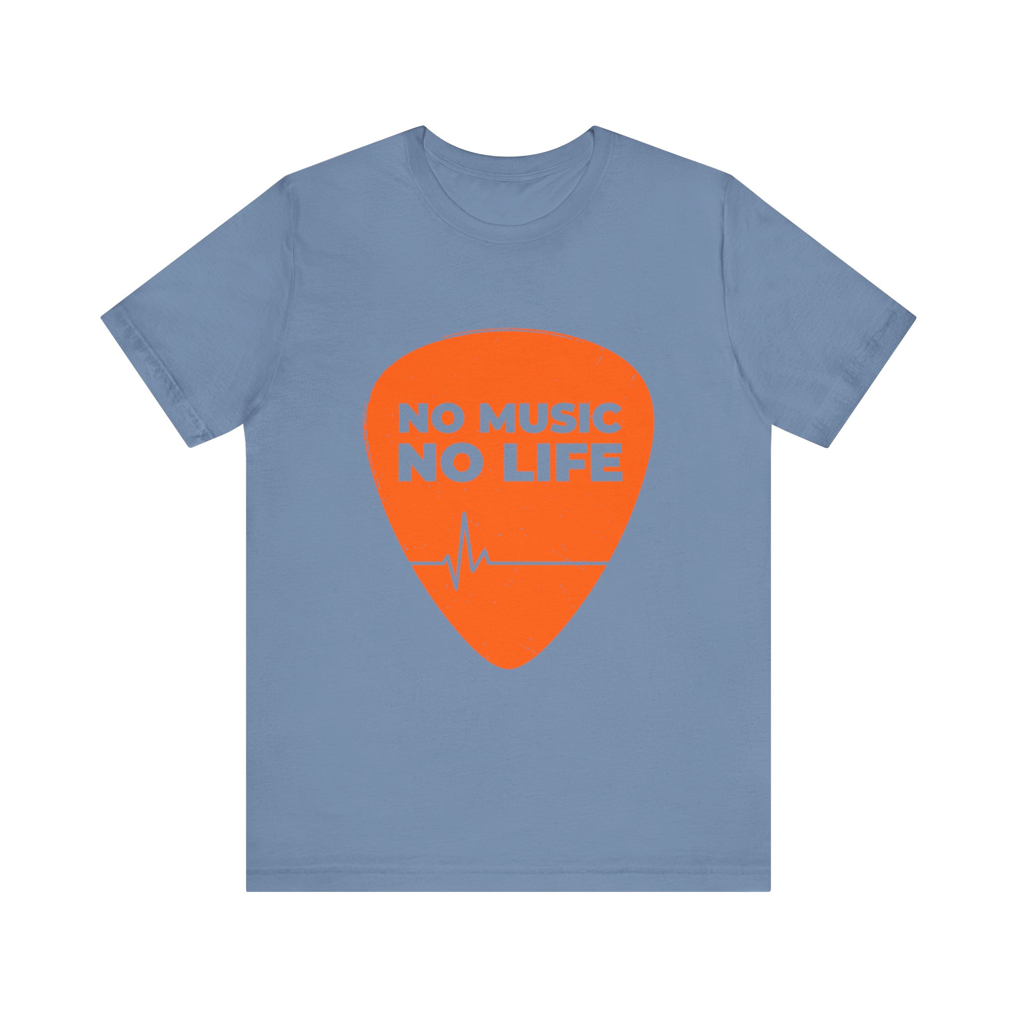 Music Lover's Short Sleeve Tee, "No Music No Life" Shirt, Gift for Musicians, Concert T-Shirt, Casual Music Apparel - Image 1