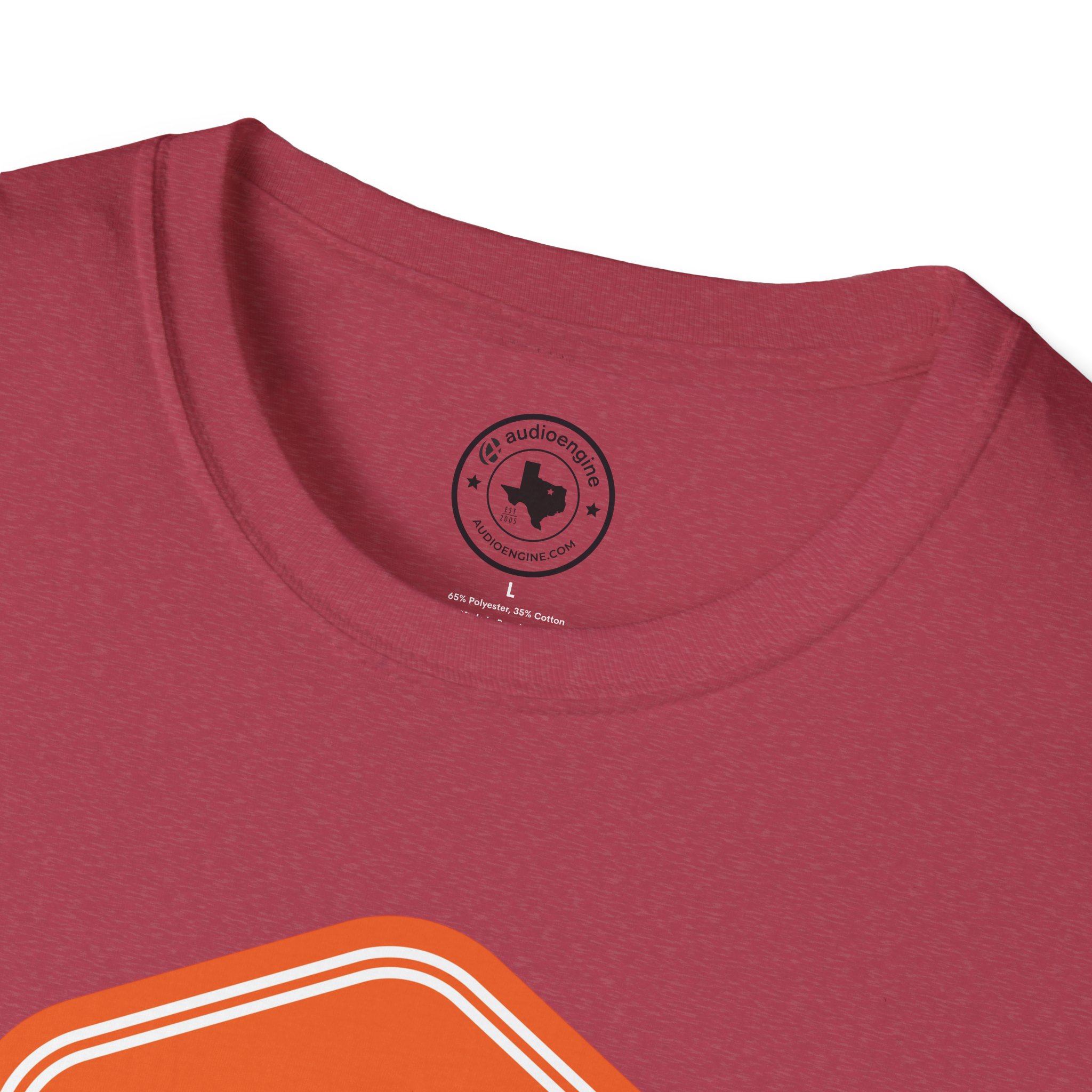 Orange Bass Guitar Badge T-Shirt — Retro Musician Tee for Bass Players - Image 120