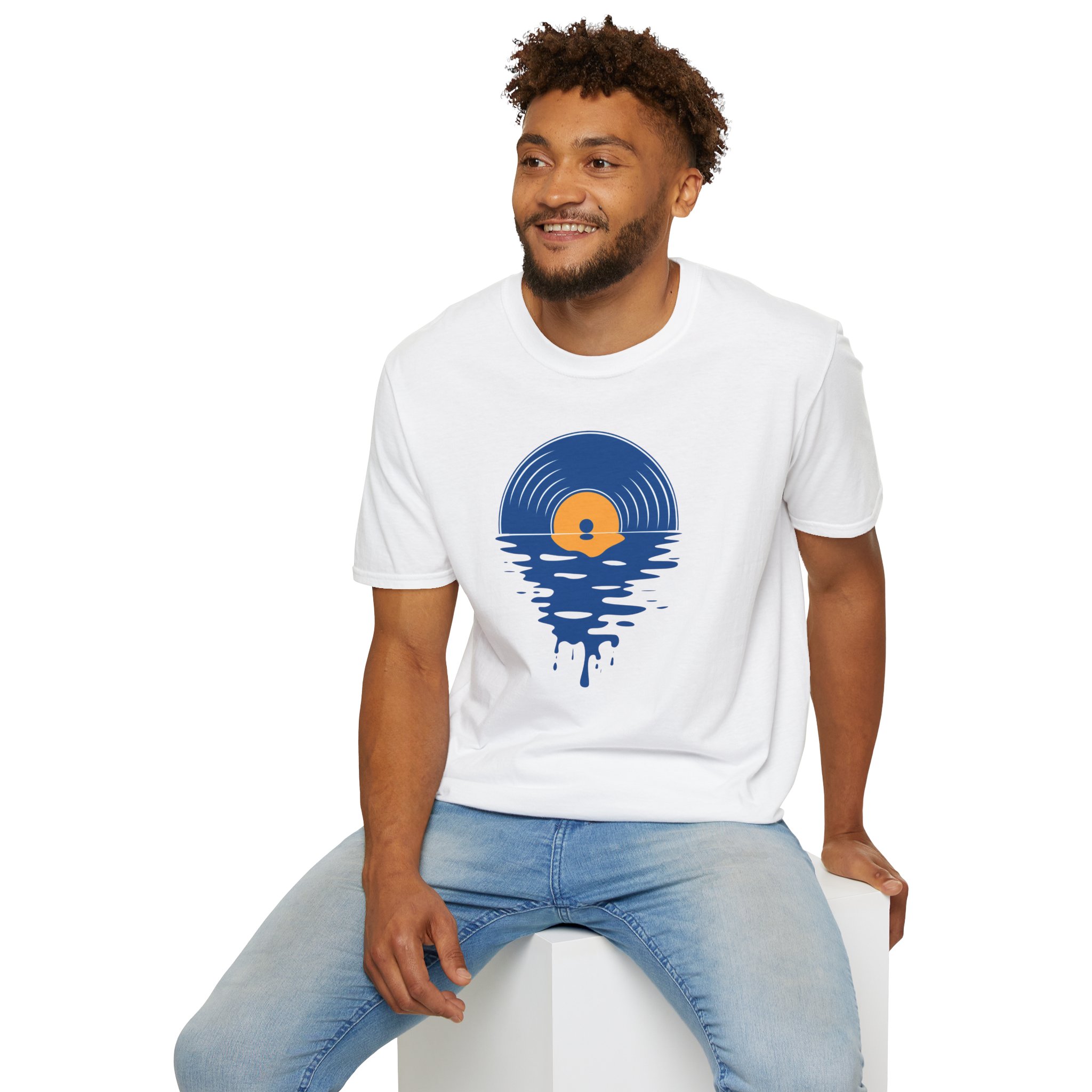 Sunset Vinyl Record T‑Shirt — Retro Music Lake Graphic Tee - Image 21
