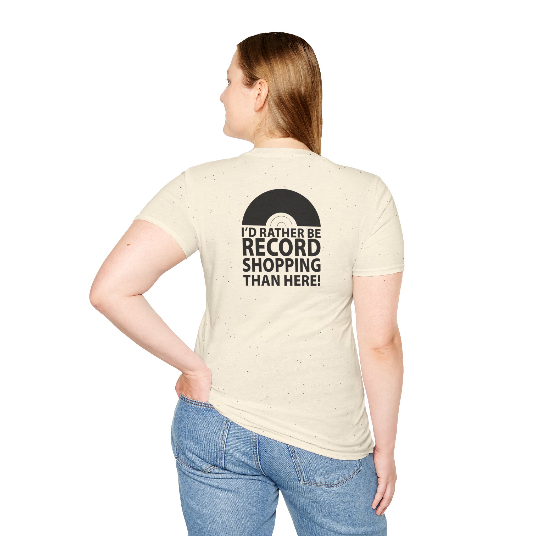 Record Shopping T‑Shirt — “I’d Rather Be Record Shopping Than Here!” Vinyl Lover Tee - Image 35
