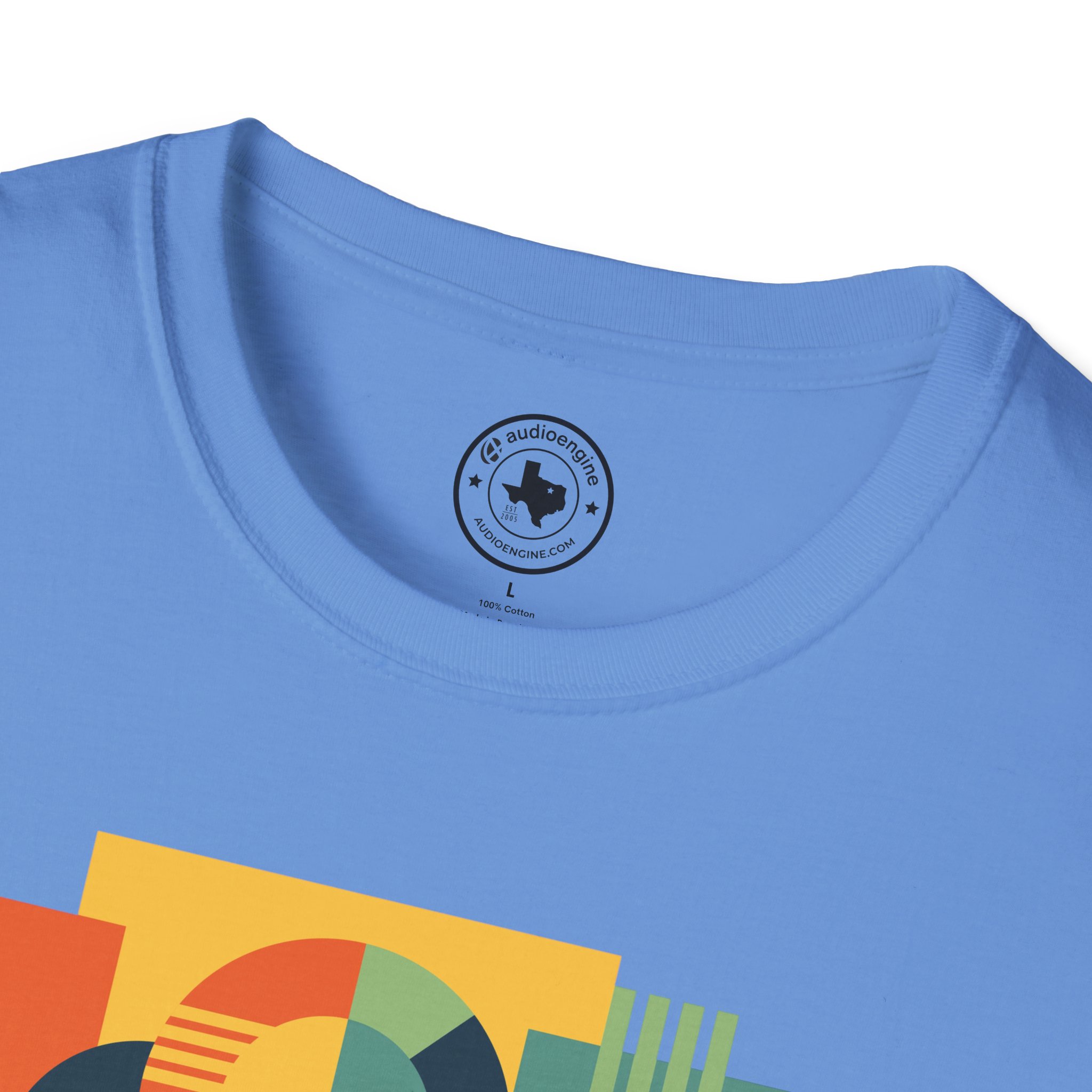 Retro Geometric Vinyl Record T-Shirt - Image 91