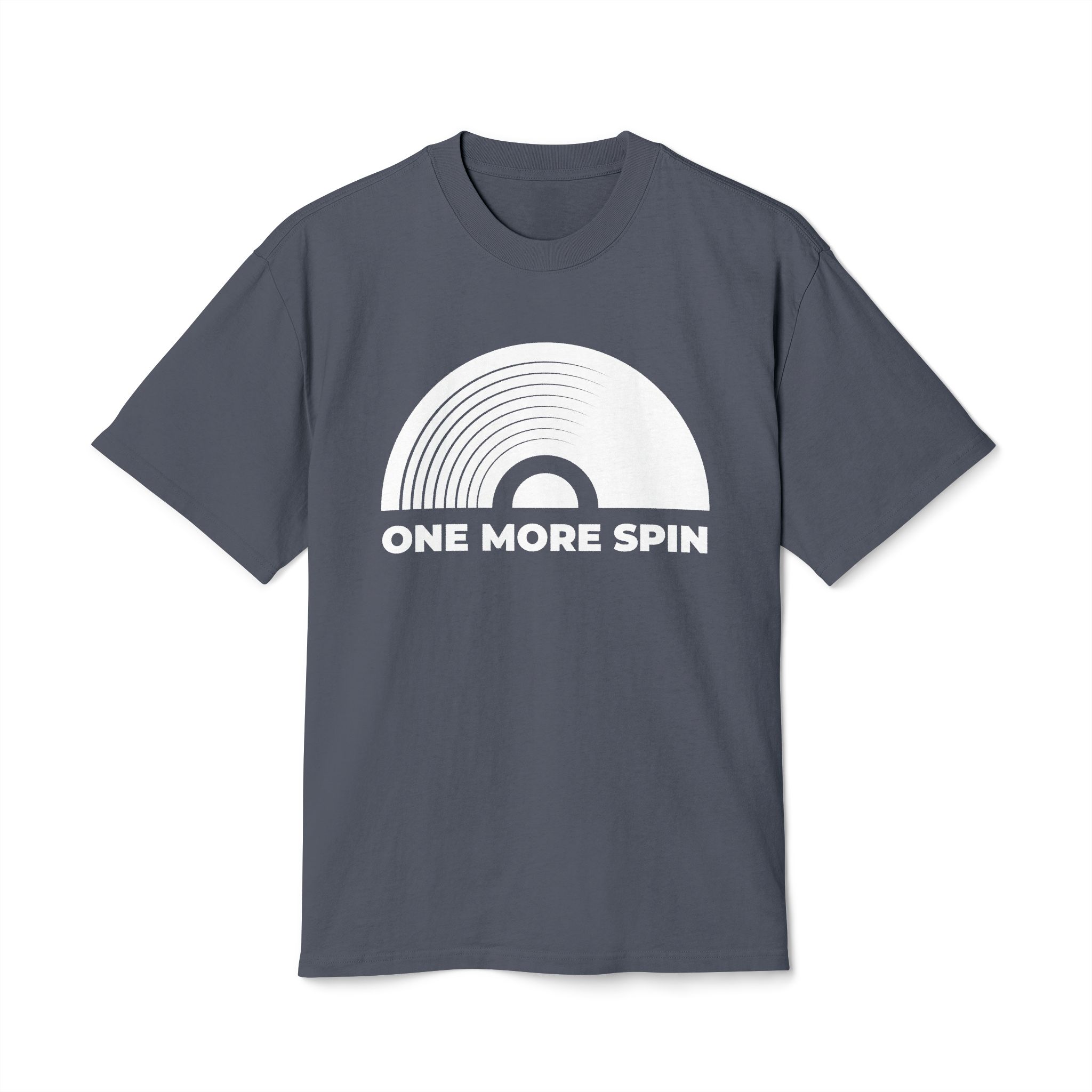 Retro Music Vibe Unisex Heavy Faded Tee - 'One More Spin' - Image 25