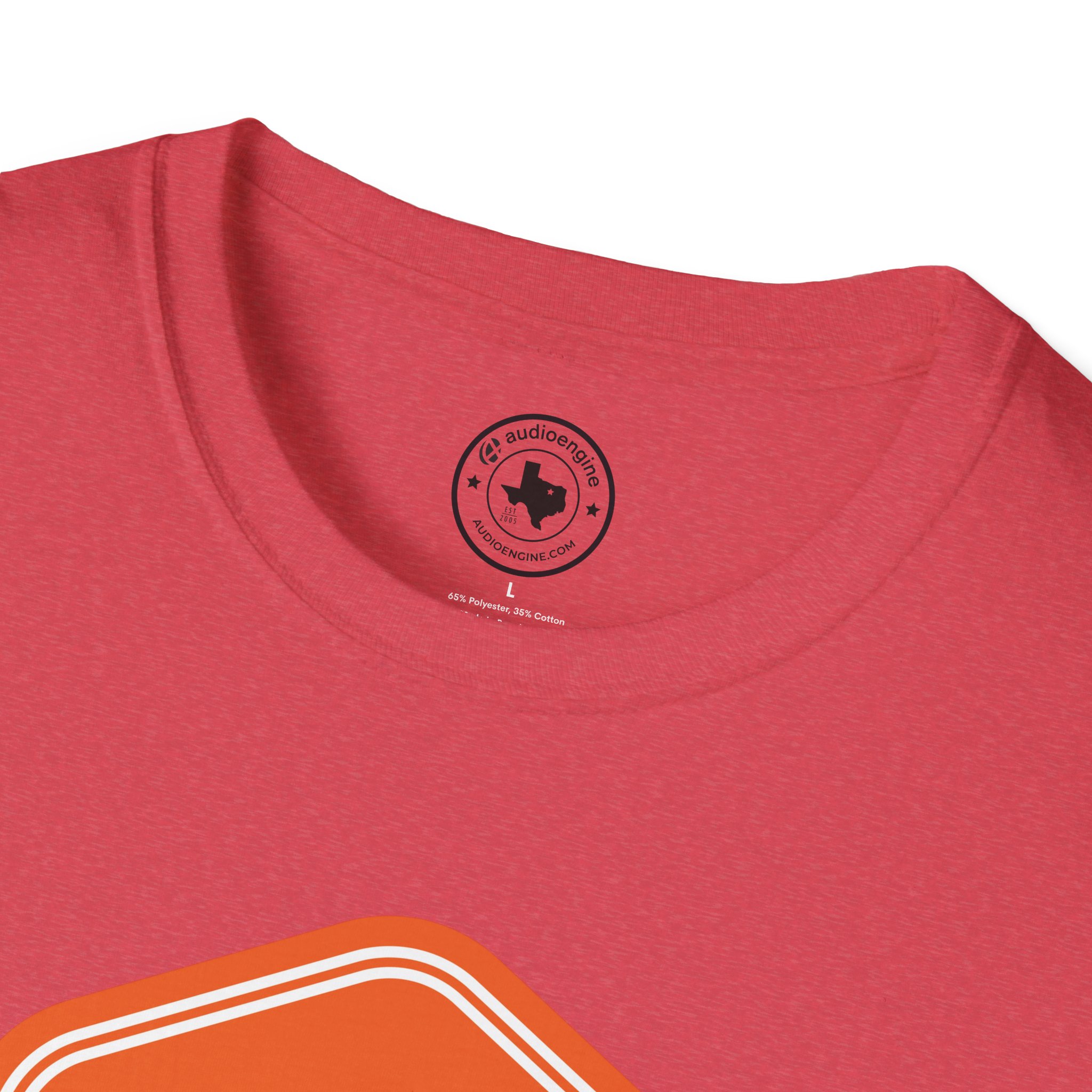 Orange Bass Guitar Badge T-Shirt — Retro Musician Tee for Bass Players - Image 111