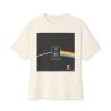 Retro Vibes Unisex Oversized Boxy Tee, Music Lover Shirt, Festival Attire, Comfortable Casual Tee, Graphic Tee for Every Day - Thumbnail Image 1