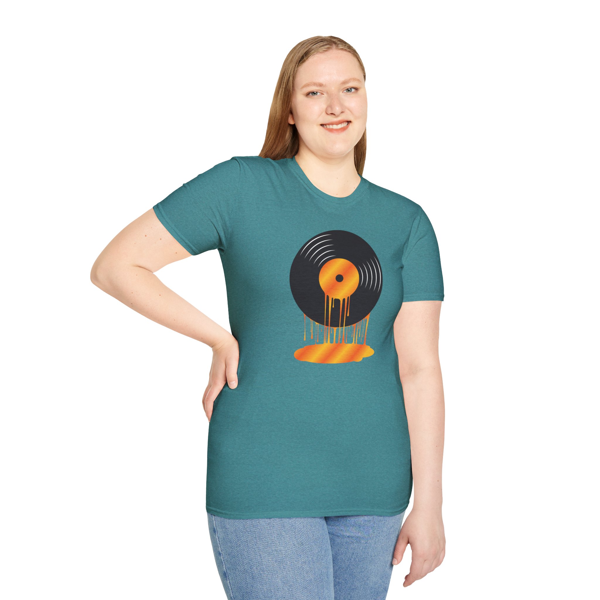 Melting Vinyl Record T-Shirt – Retro Music Tee - Image 59