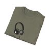 Music Lover Unisex Softstyle T-Shirt with Headphones Design - Thumbnail Image 28