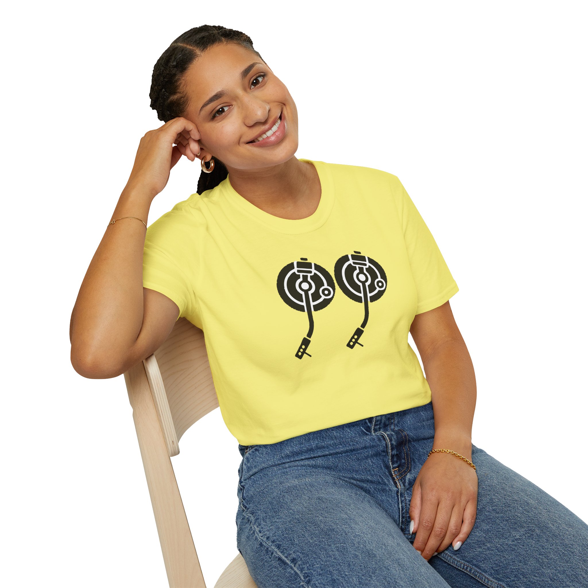 Record Player Turntable Tee — Retro DJ Vinyl Graphic T-Shirt - Image 68