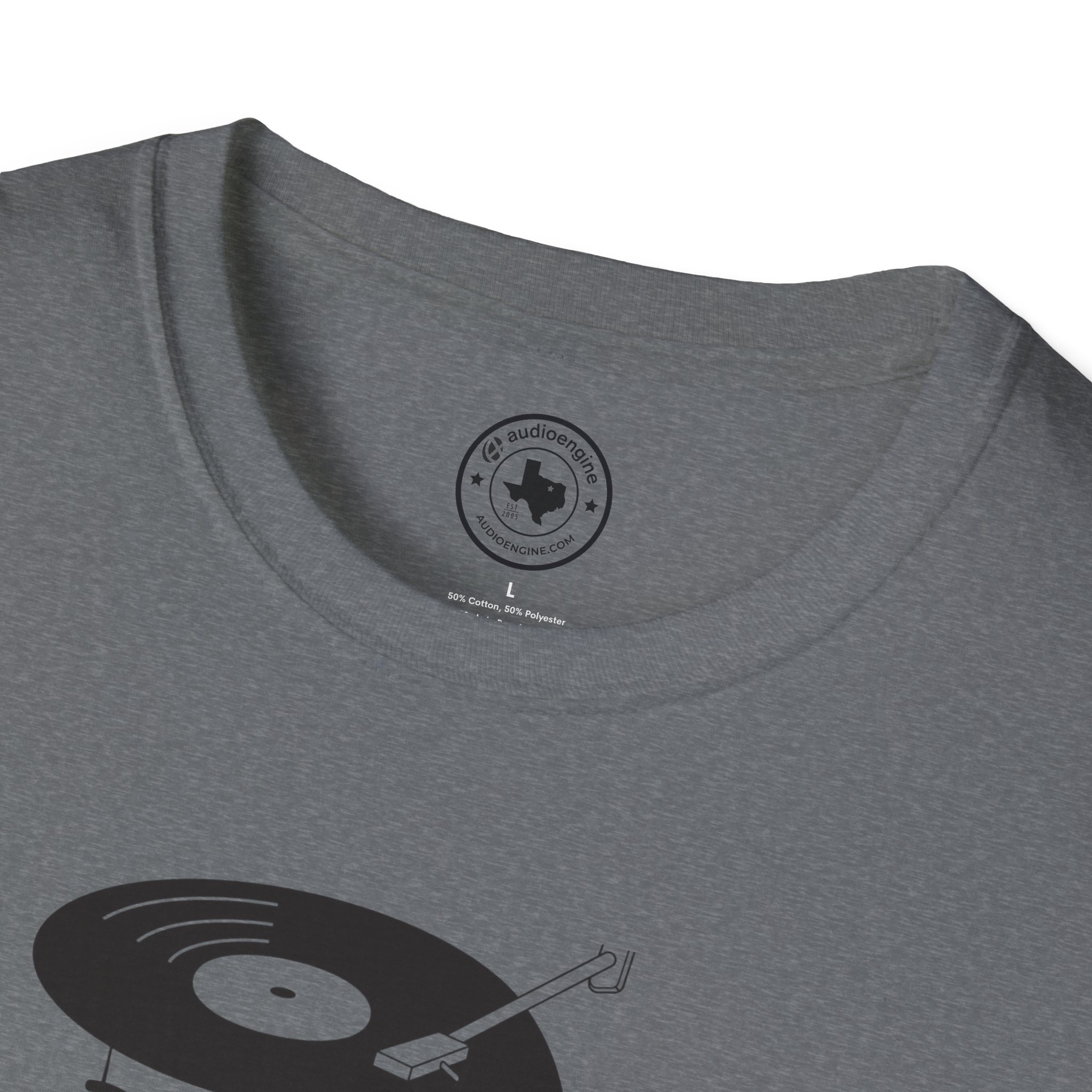 Retro Vinyl Head Illustration T-Shirt - Image 75