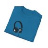Music Lover Unisex Softstyle T-Shirt with Headphones Design - Thumbnail Image 56
