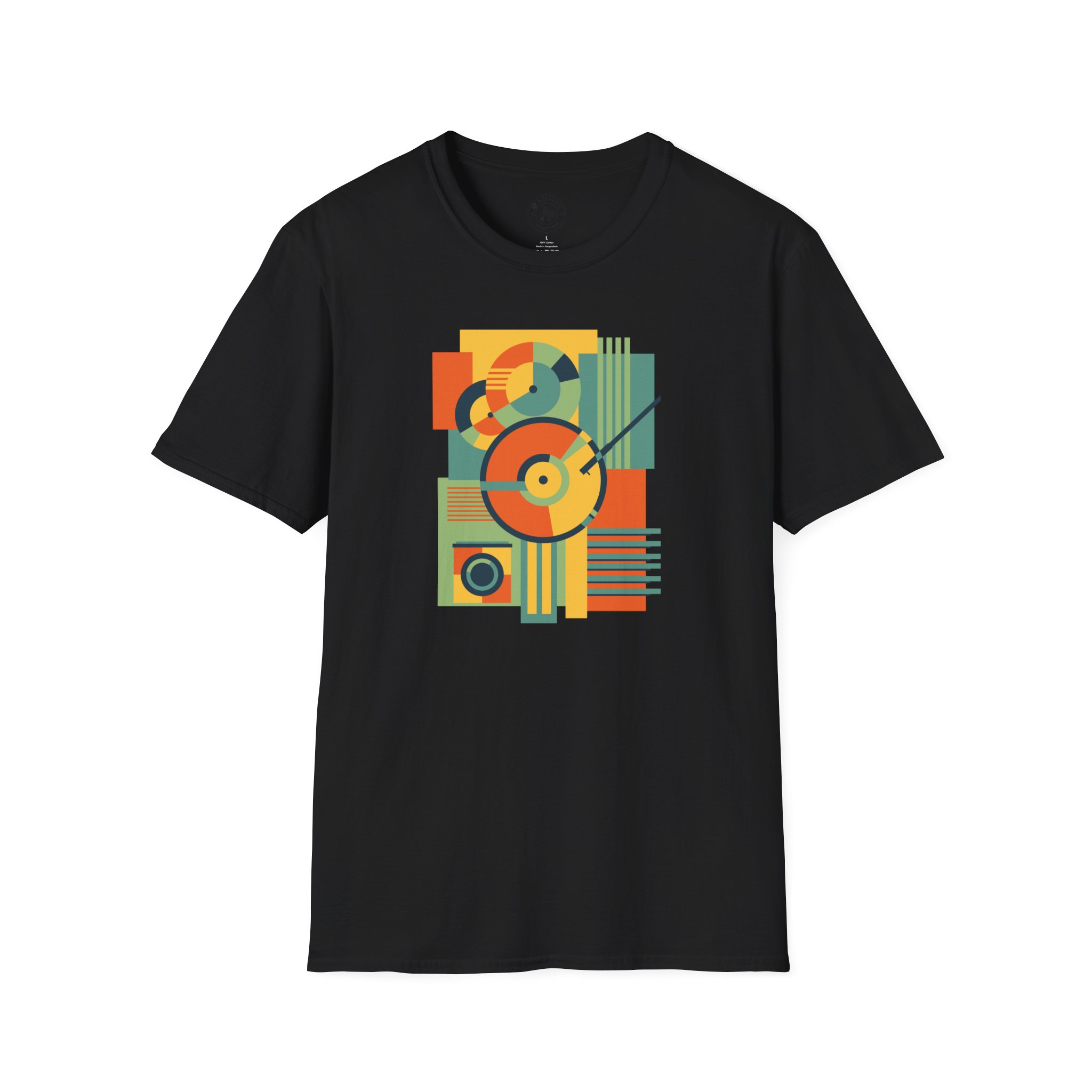 Retro Geometric Vinyl Record T-Shirt — Vintage Music Graphic Tee - Image 21
