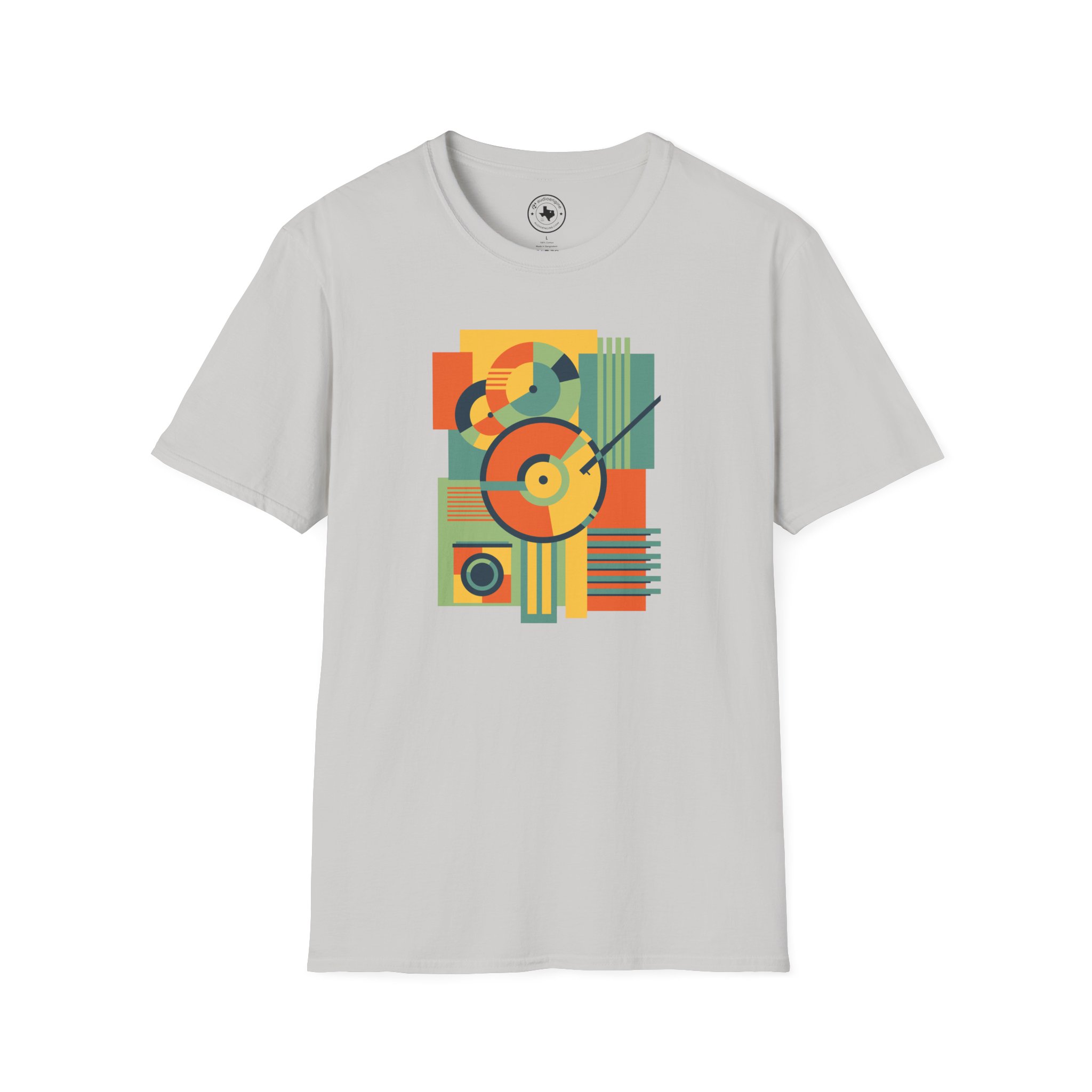 Retro Geometric Vinyl Record T-Shirt — Vintage Music Graphic Tee - Image 31