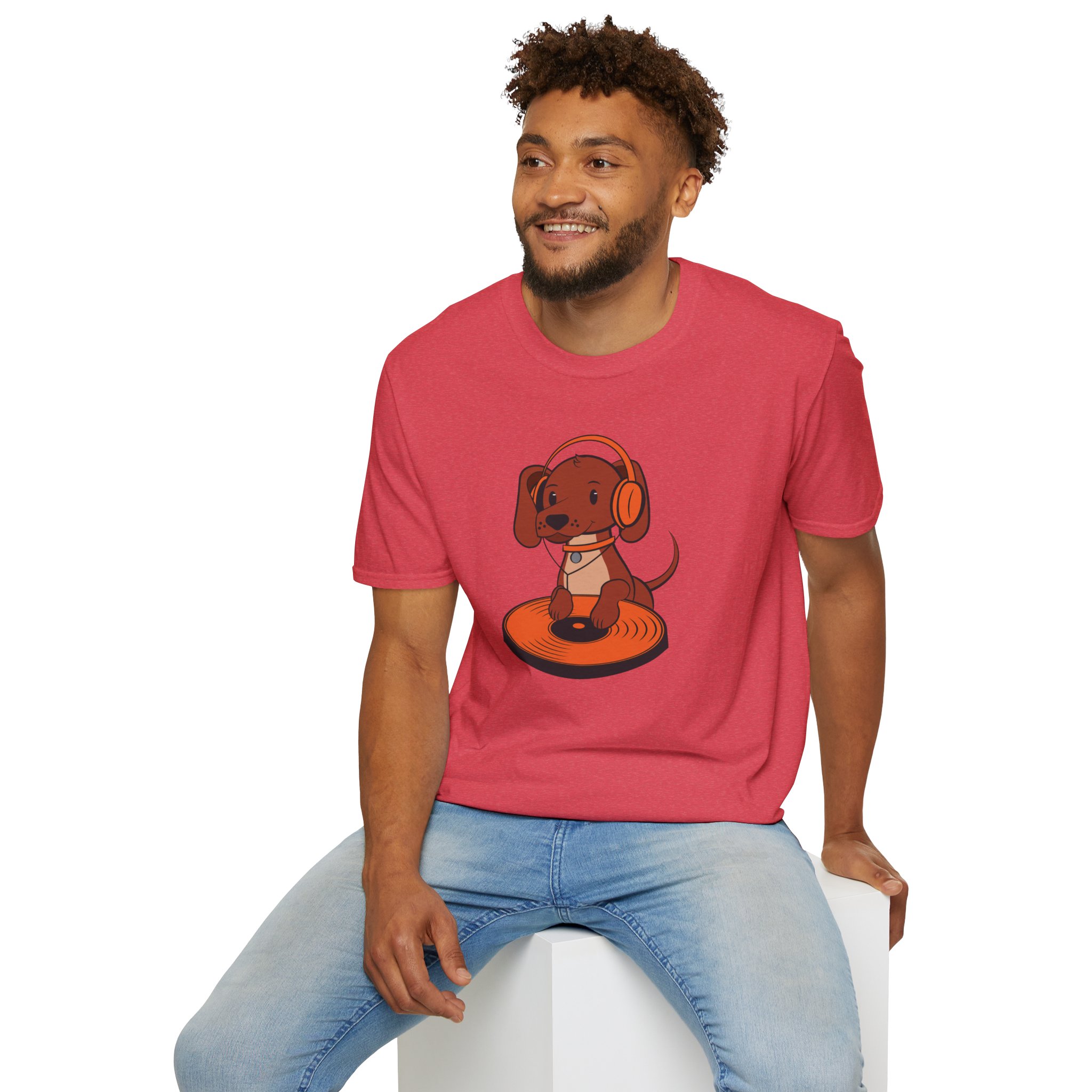 DJ Dachshund Tee — Cute Dog with Headphones Graphic T-Shirt - Image 140