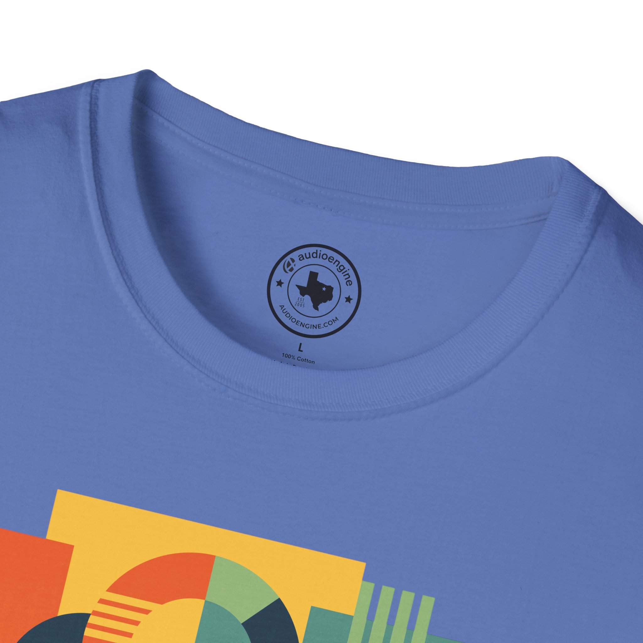 Retro Geometric Vinyl Record T-Shirt - Image 99
