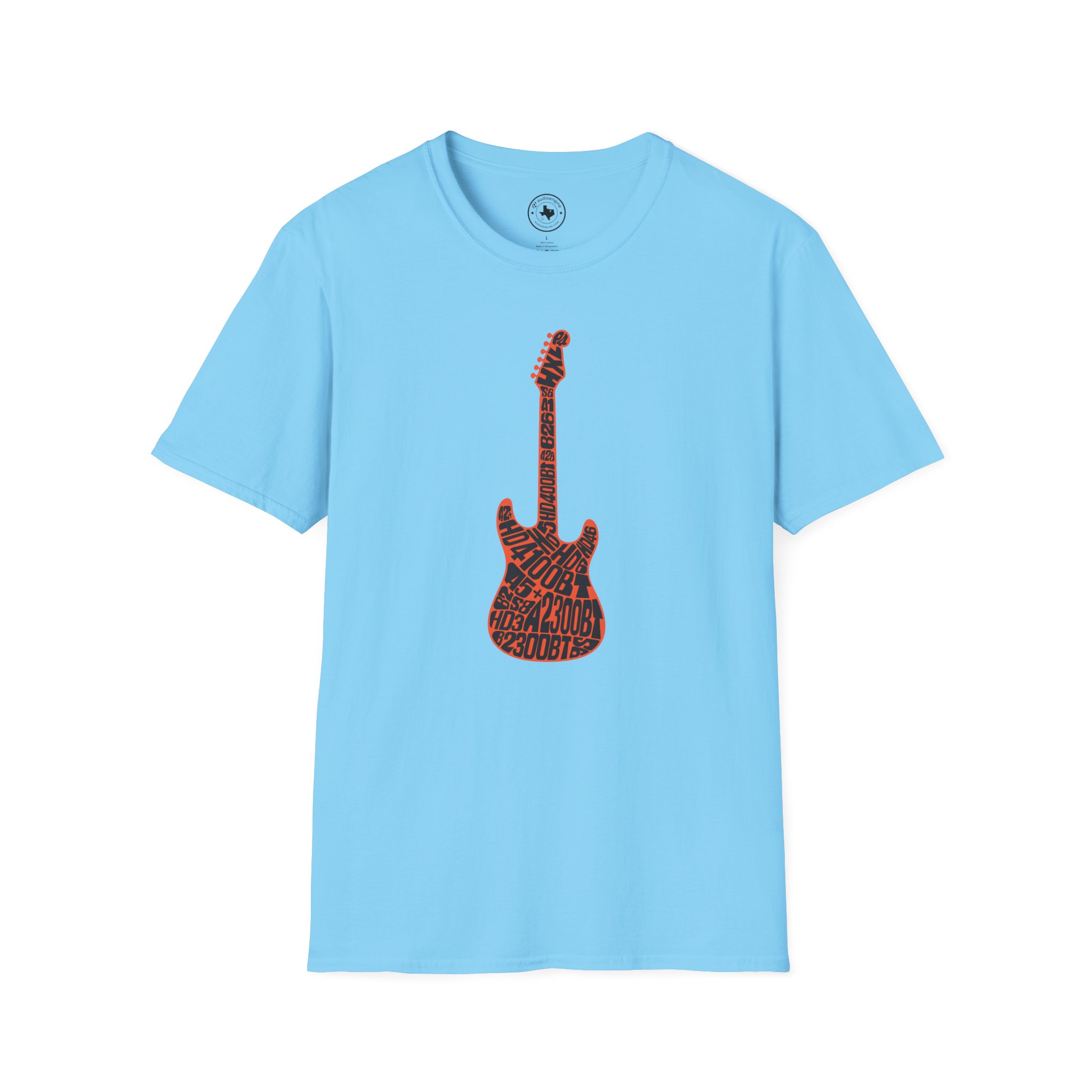 Electric Guitar Graphic T-Shirt — Red Psychedelic Music Tee - Image 91