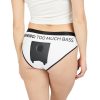 Women’s Bikini Briefs — “WARNING: TOO MUCH BASS” Graphic Underwear - Thumbnail Image 1