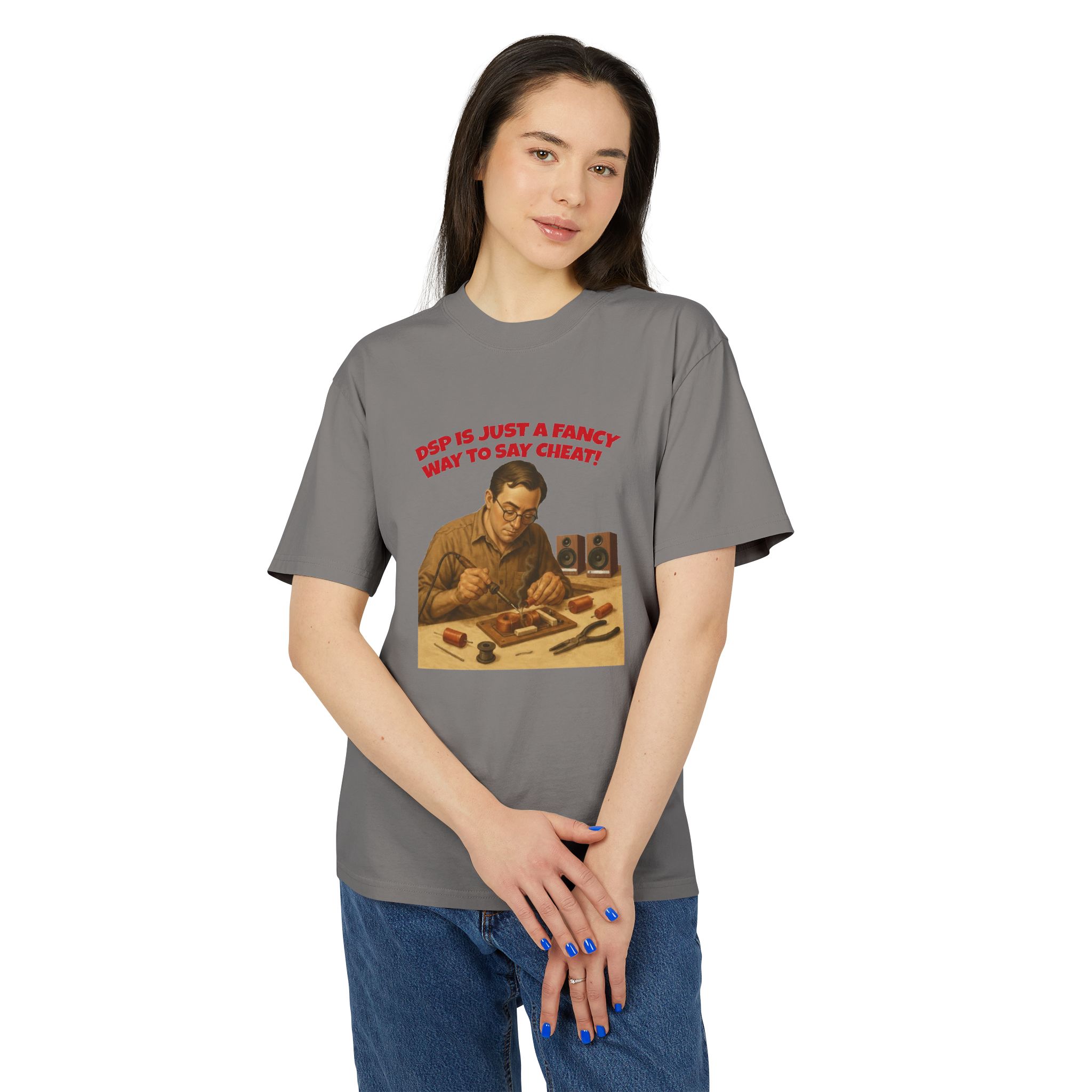 Retro Humor Unisex Heavy Faded Tee - "DSP is Just a Fancy Way to Say Cheaty!" - Image 15