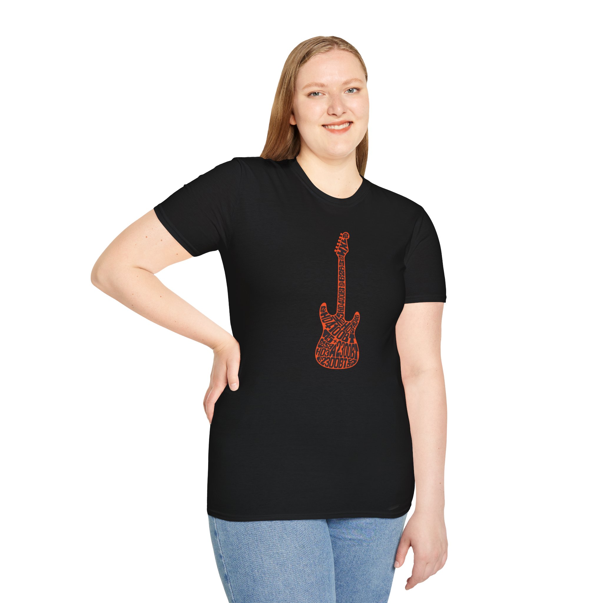 Electric Guitar Graphic T‑Shirt — Red Pattern Rock Music Tee - Image 25