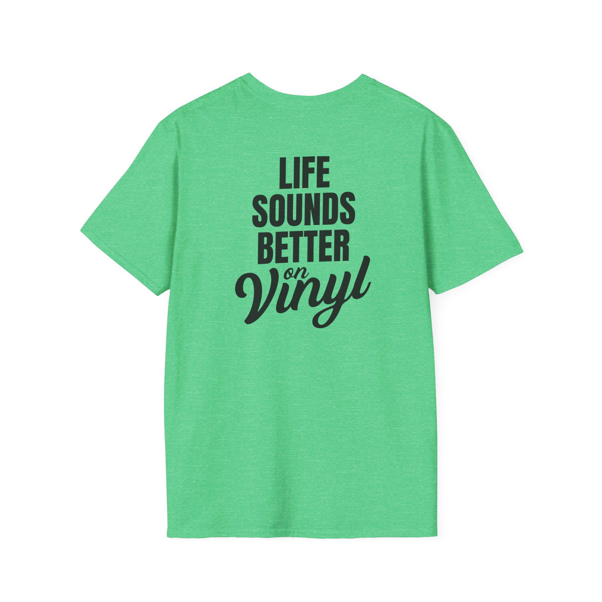 Vinyl Lover Unisex Softstyle T-Shirt - Life Sounds Better on Vinyl - Image 32