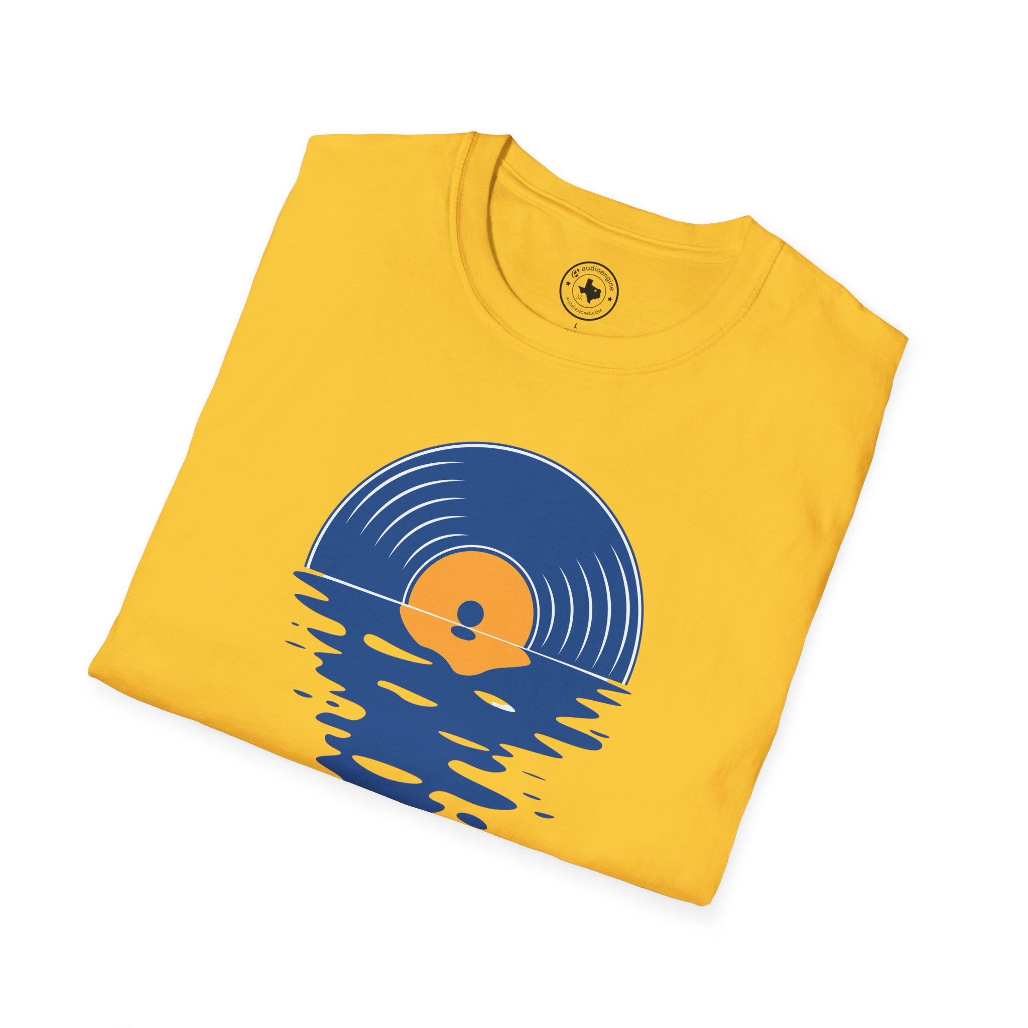 Sunset Vinyl Record T‑Shirt — Retro Music Lake Graphic Tee - Image 173