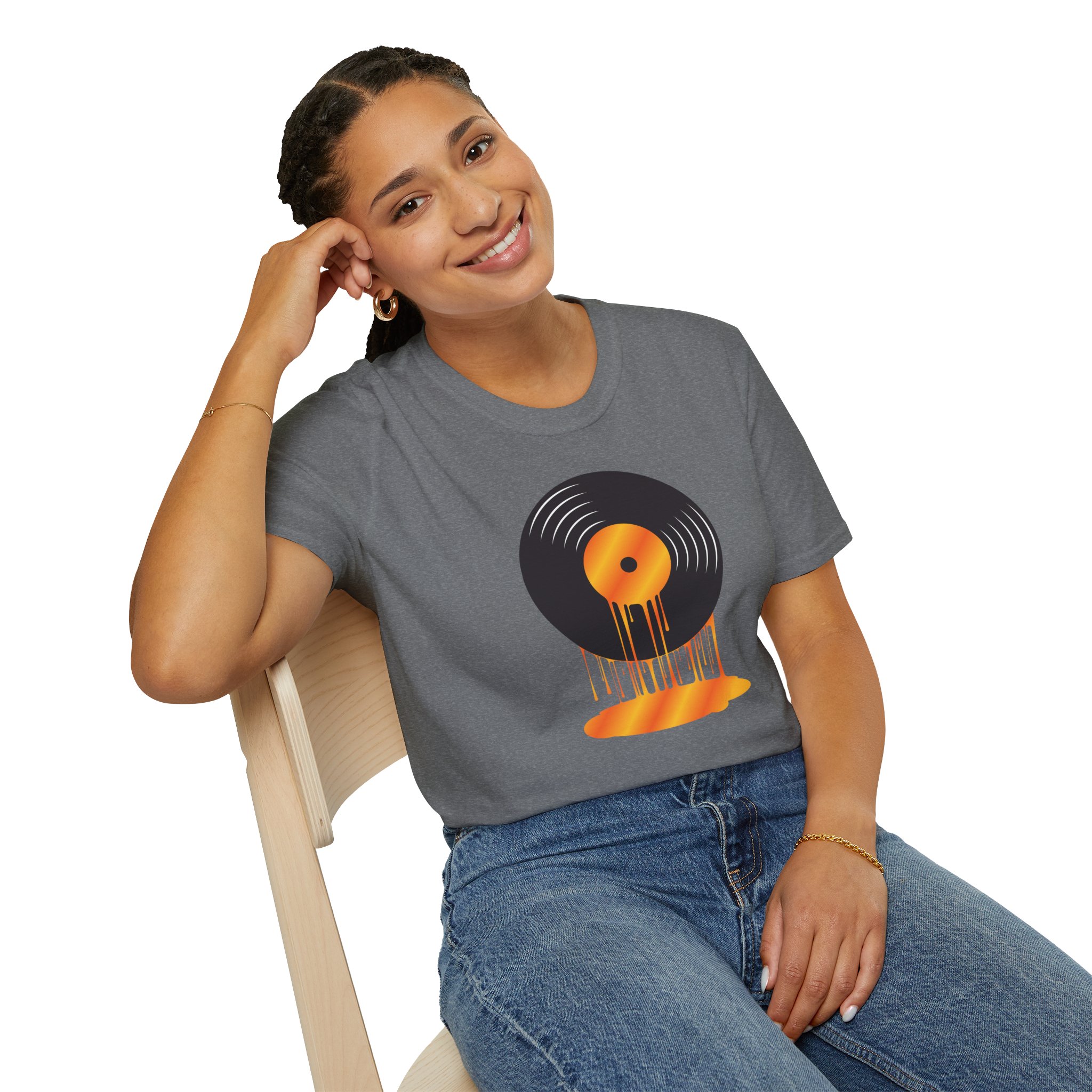 Melting Vinyl Record T-Shirt – Retro Music Tee - Image 53