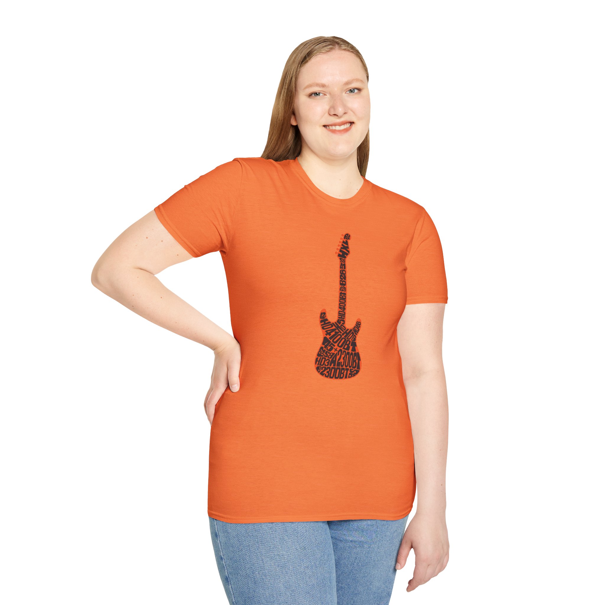 Electric Guitar Graphic T-Shirt — Red Psychedelic Music Tee - Image 23