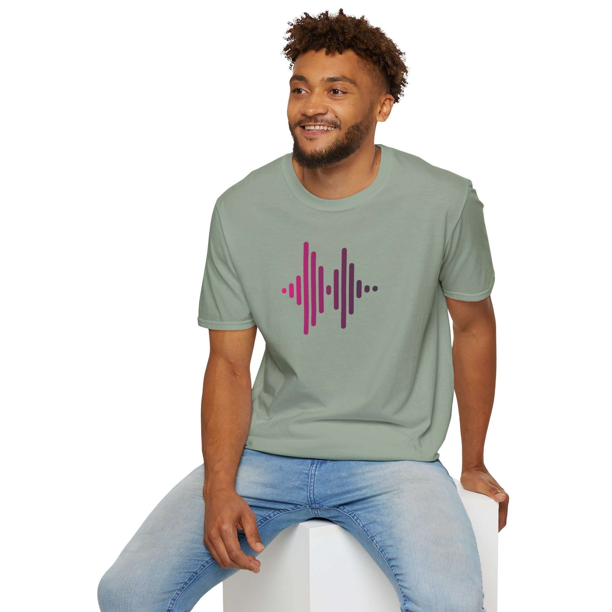 Audio Waveform Graphic Tee — Gradient Soundwave T-Shirt - Image 79