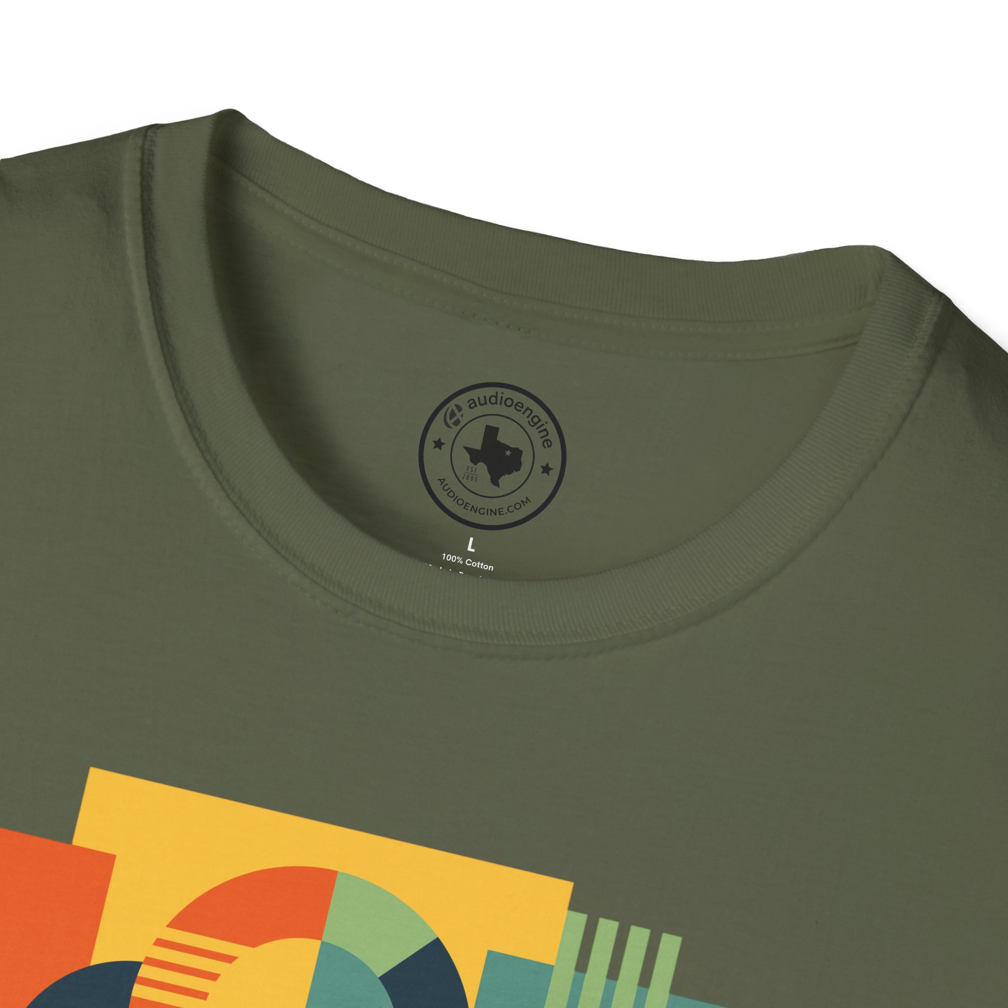 Retro Geometric Vinyl Record T-Shirt - Image 67
