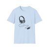 Music Lover Unisex Softstyle T-Shirt with Headphones Design - Thumbnail Image 41