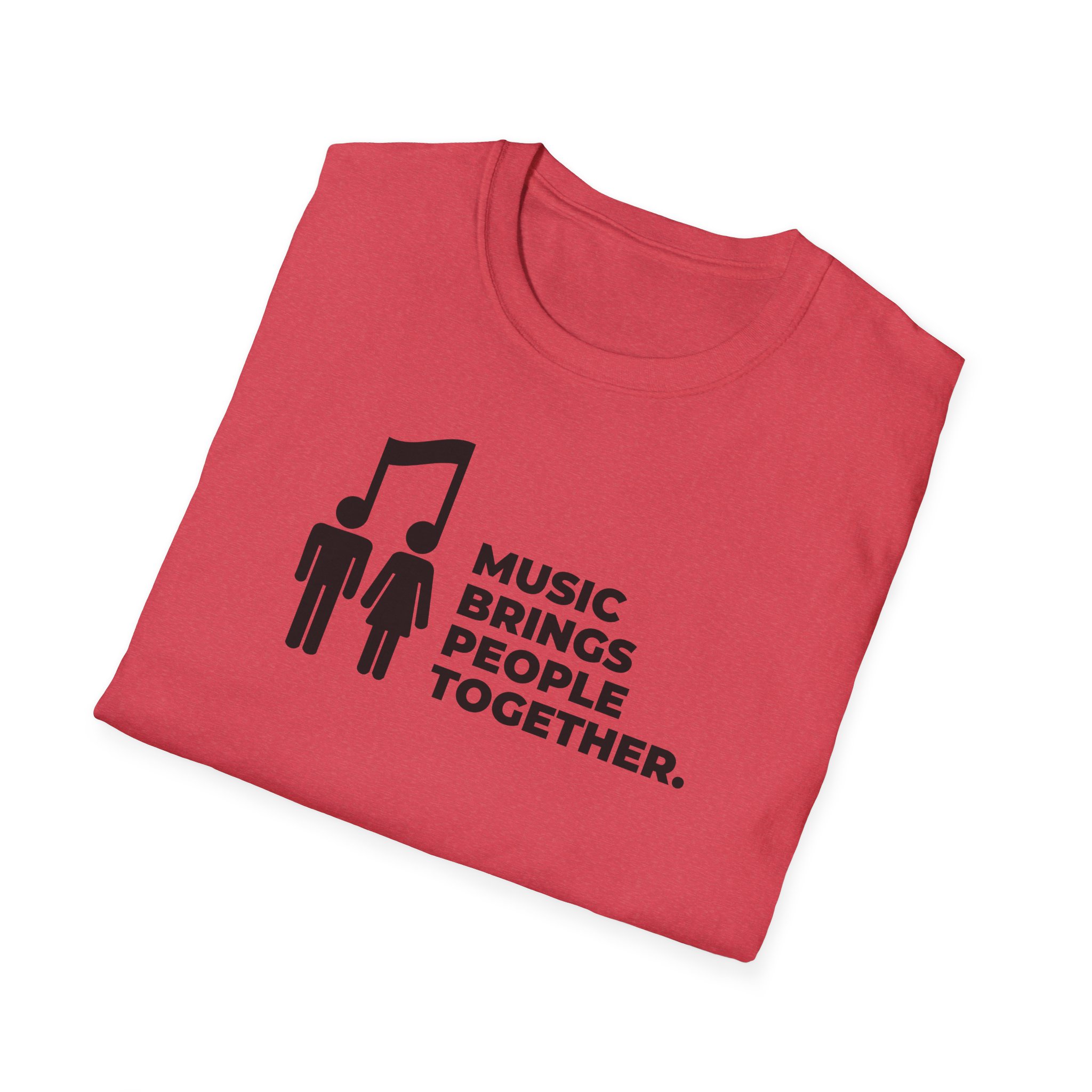 Music Brings People Together Unisex Softstyle T-Shirt - Image 56