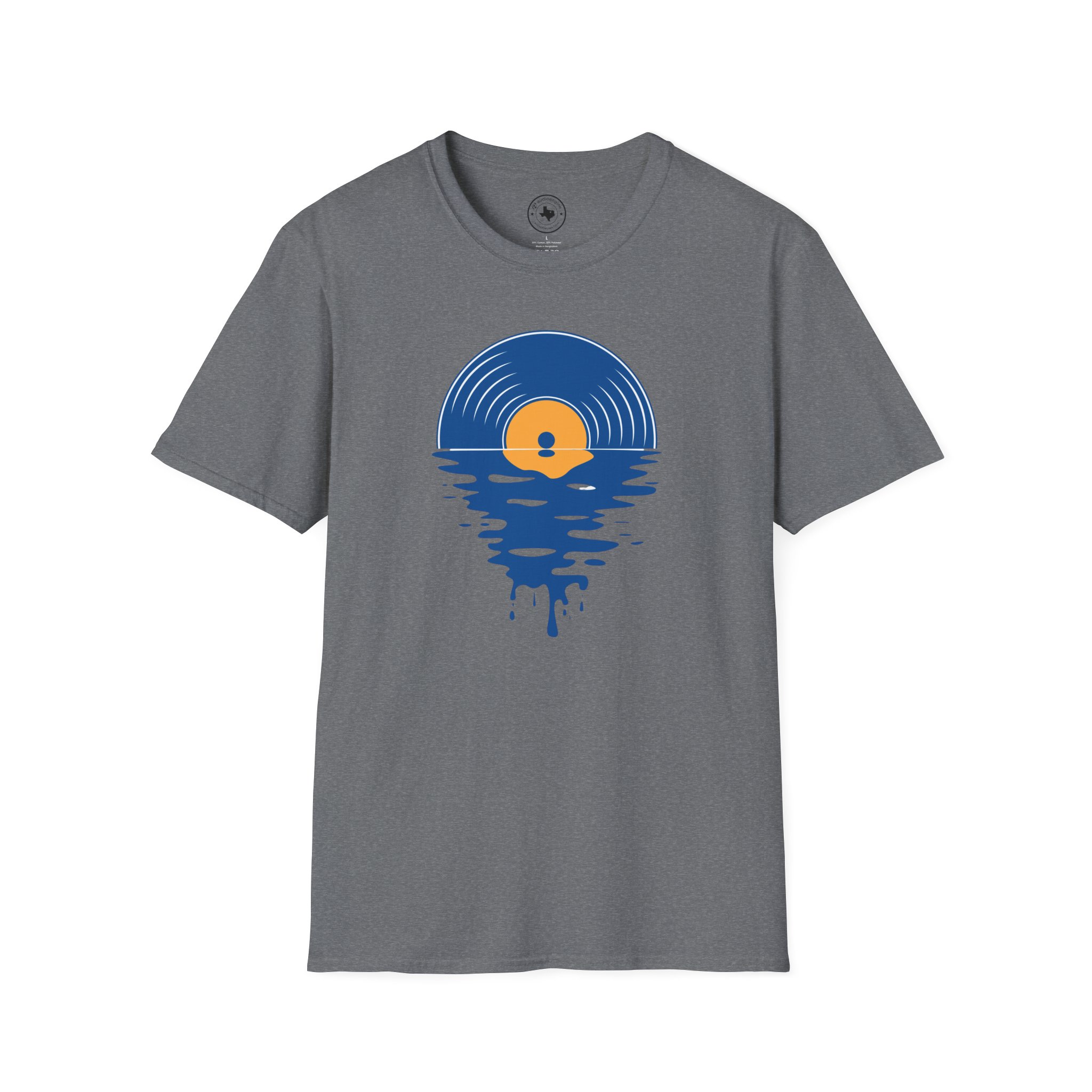 Sunset Vinyl Record T‑Shirt — Retro Music Lake Graphic Tee - Image 192
