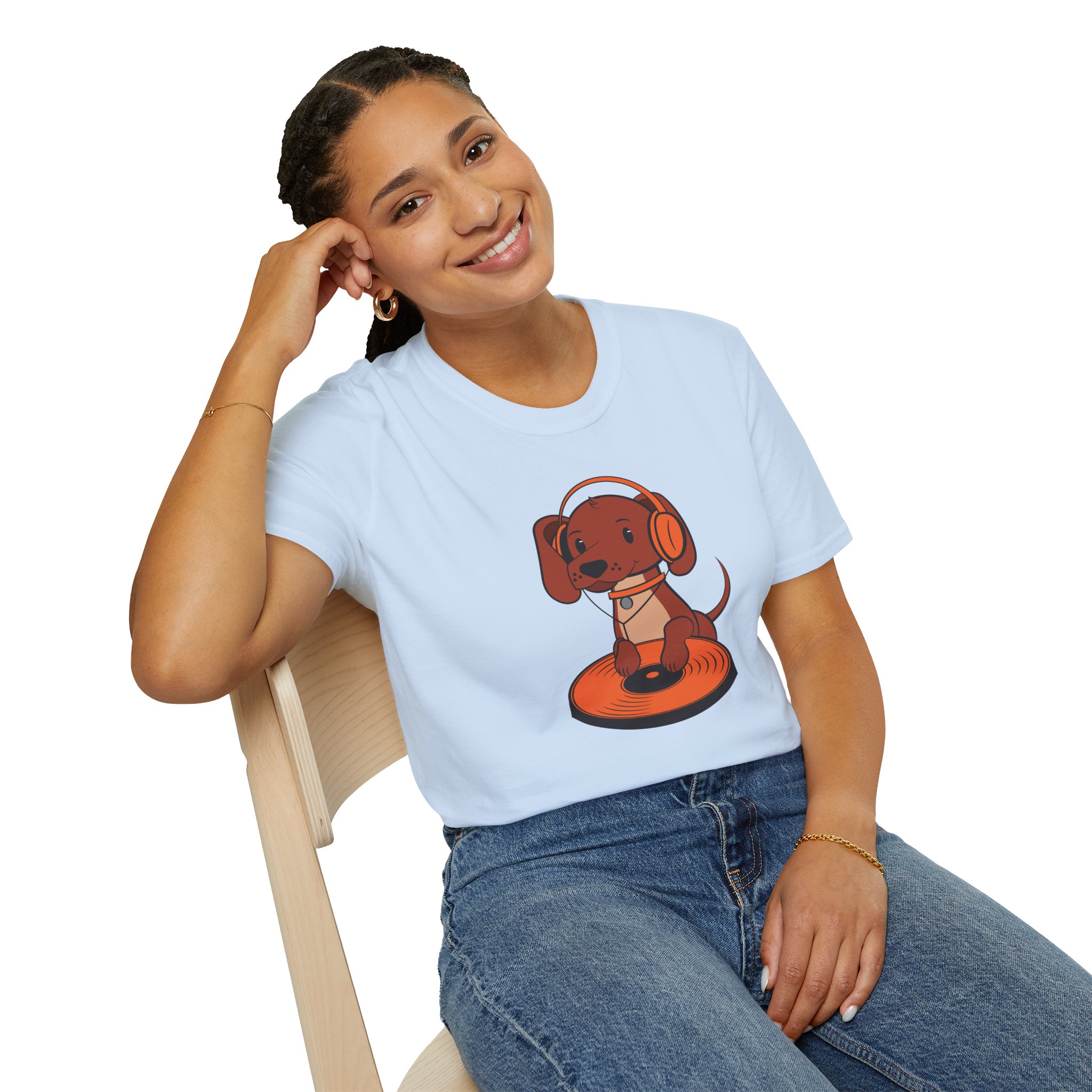 DJ Dachshund Tee — Cute Dog with Headphones Graphic T-Shirt - Image 88