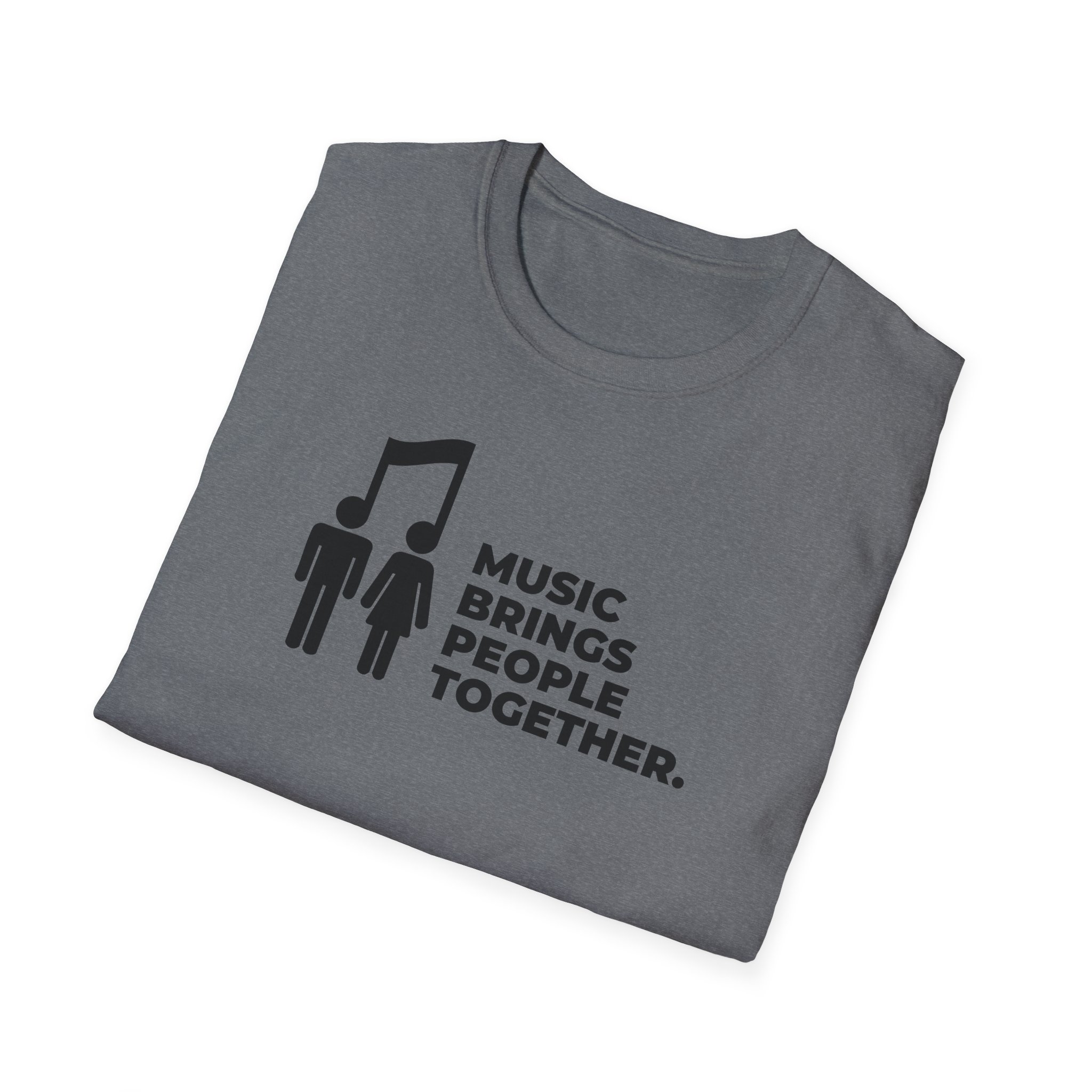 Music Brings People Together Unisex Softstyle T-Shirt - Image 32