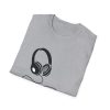 Music Lover Unisex Softstyle T-Shirt with Headphones Design - Thumbnail Image 20