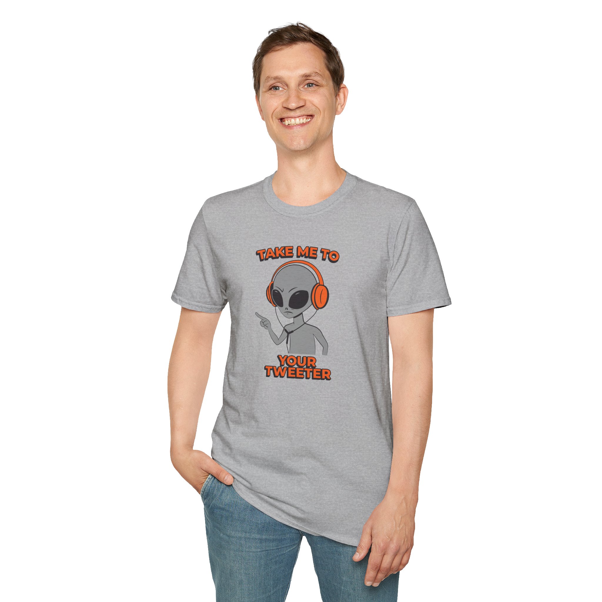 Alien DJ T-Shirt — "Take Me To Your Tweeter" Graphic Tee - Image 35