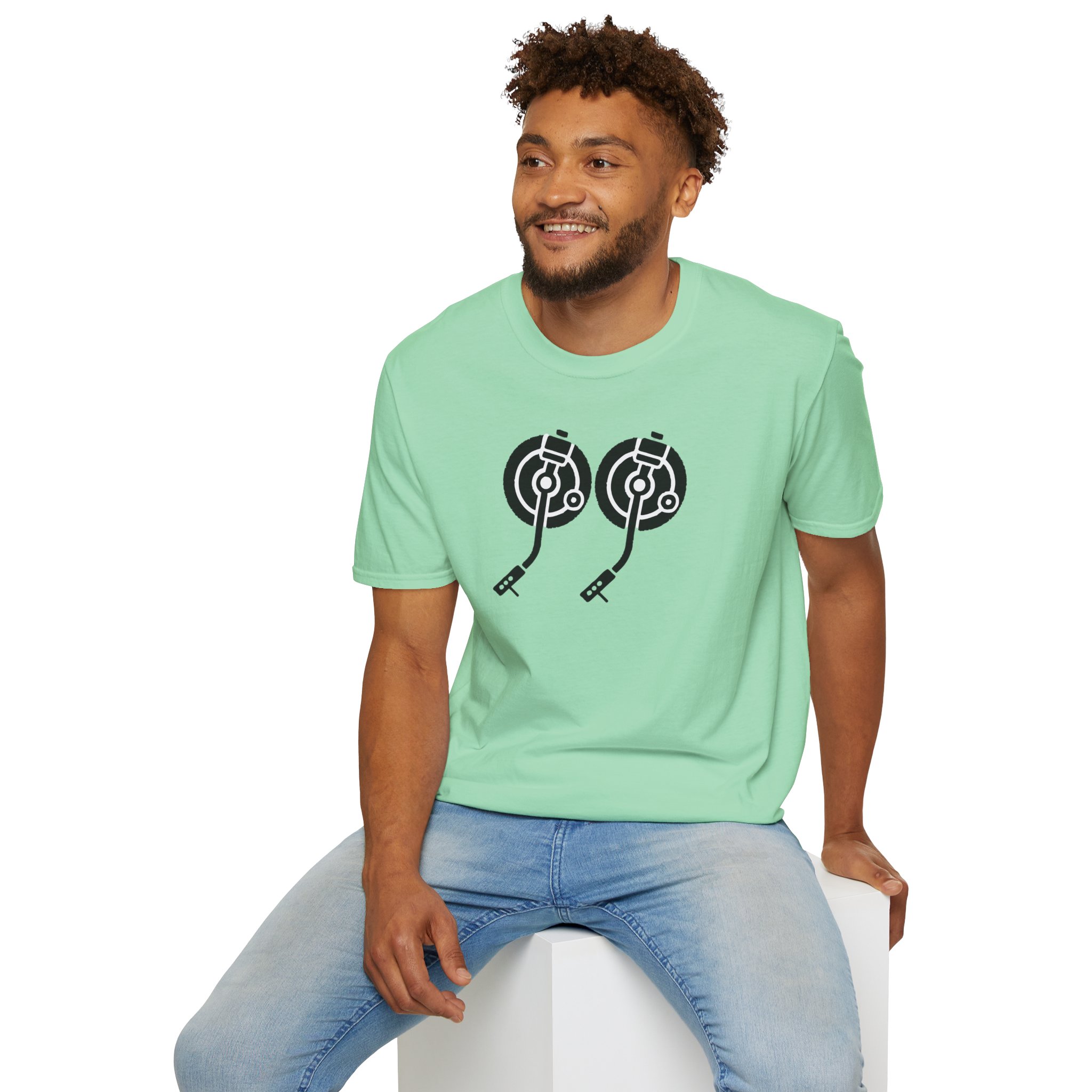 Record Player Turntable Tee — Retro DJ Vinyl Graphic T-Shirt - Image 99