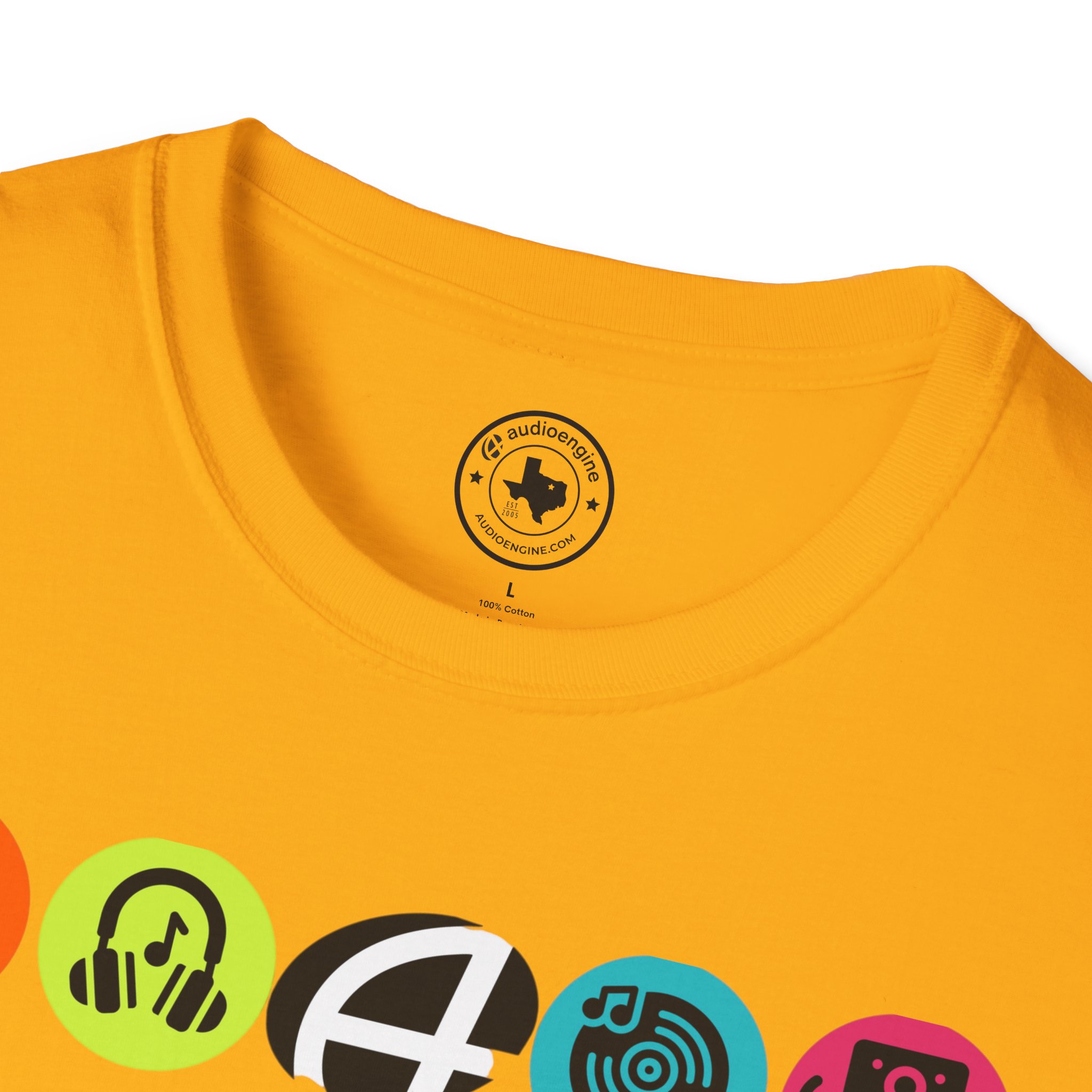 Music Icon Row T-Shirt — Colorful Band Equipment Graphic Tee - Image 30