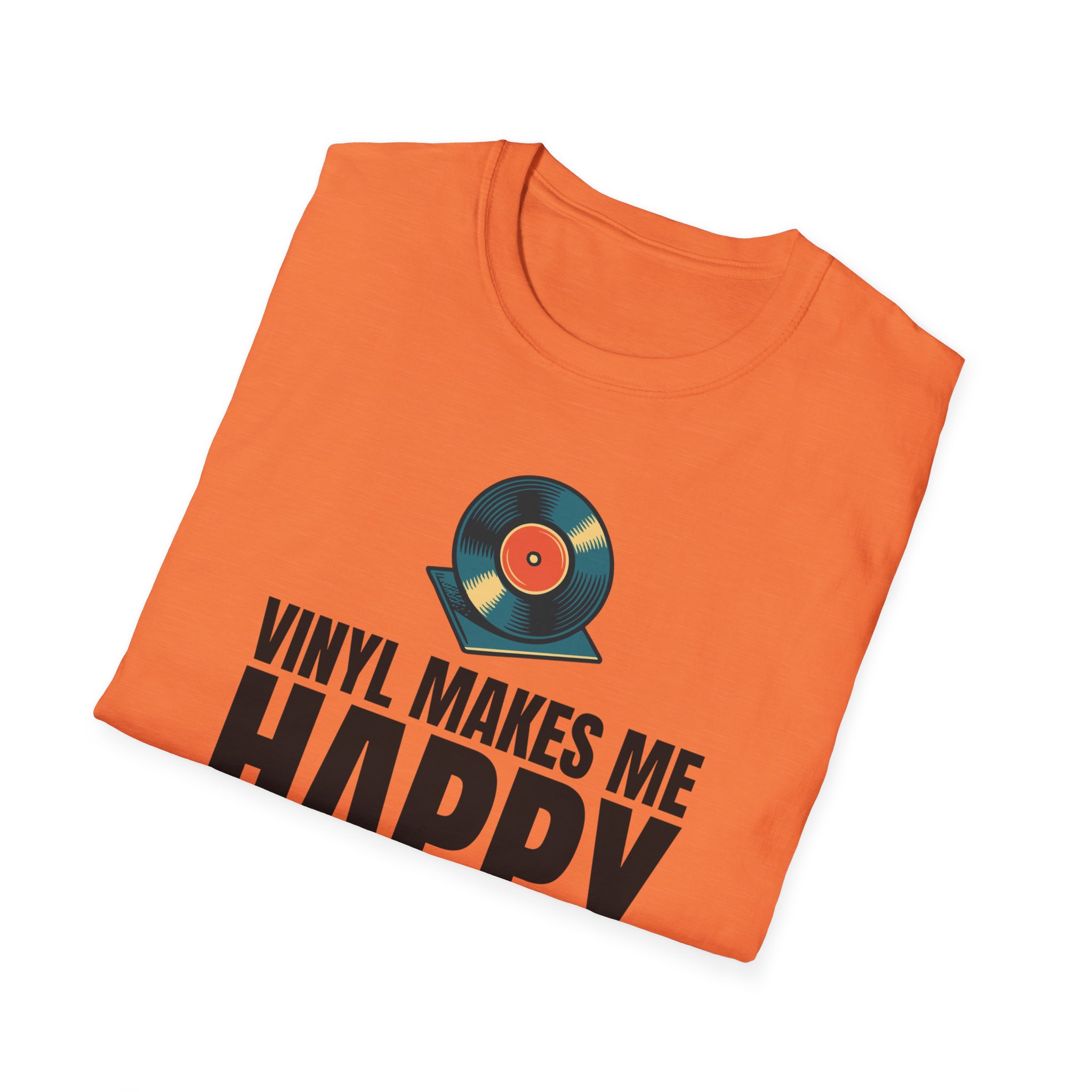 Vinyl Makes Me Happy Unisex T-Shirt - Image 14