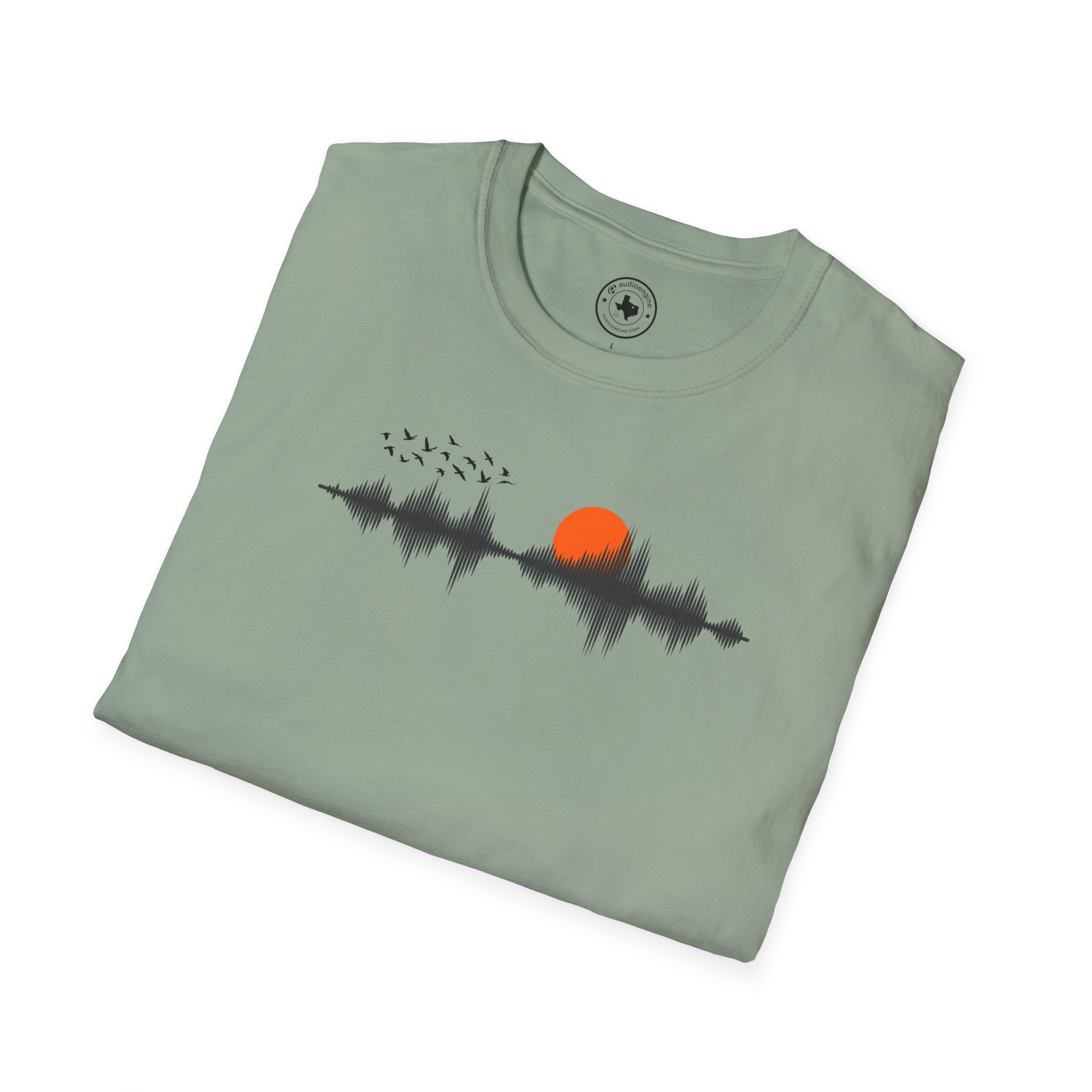 Sunset Soundwave T-Shirt — Minimal Nature Waveform Tee - Image 68