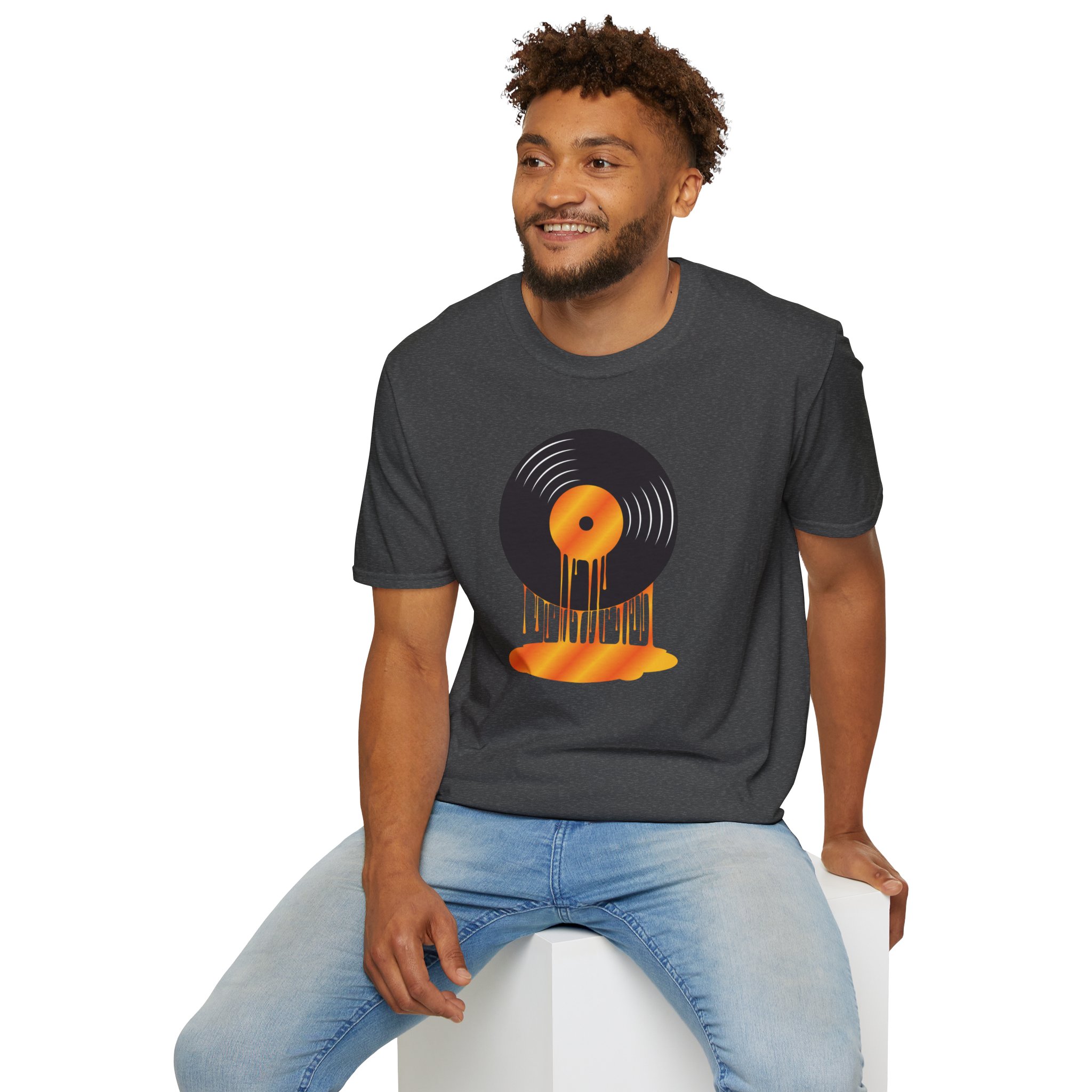 Melting Vinyl Record T-Shirt – Retro Music Tee - Image 79