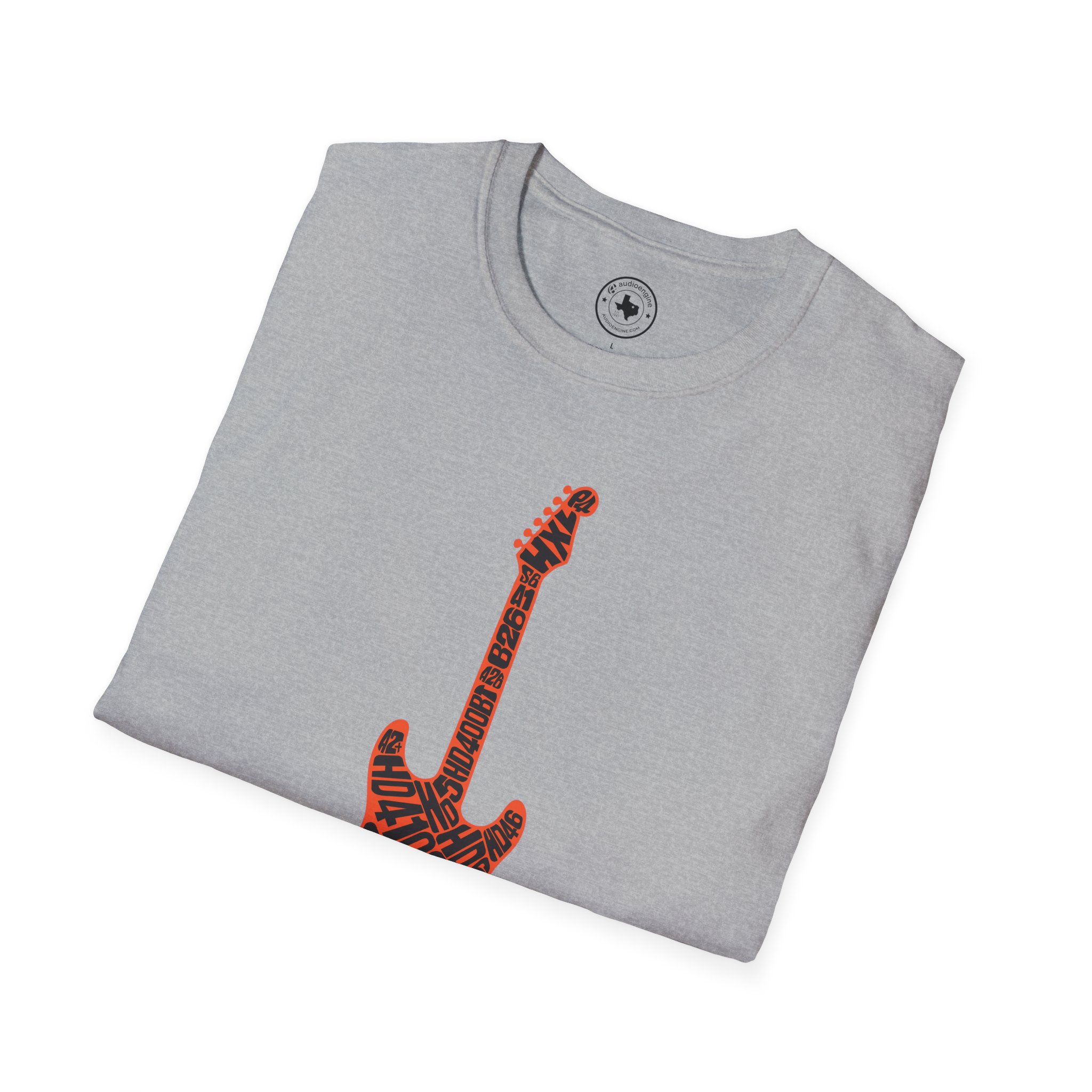 Electric Guitar Graphic T-Shirt — Red Psychedelic Music Tee - Image 49
