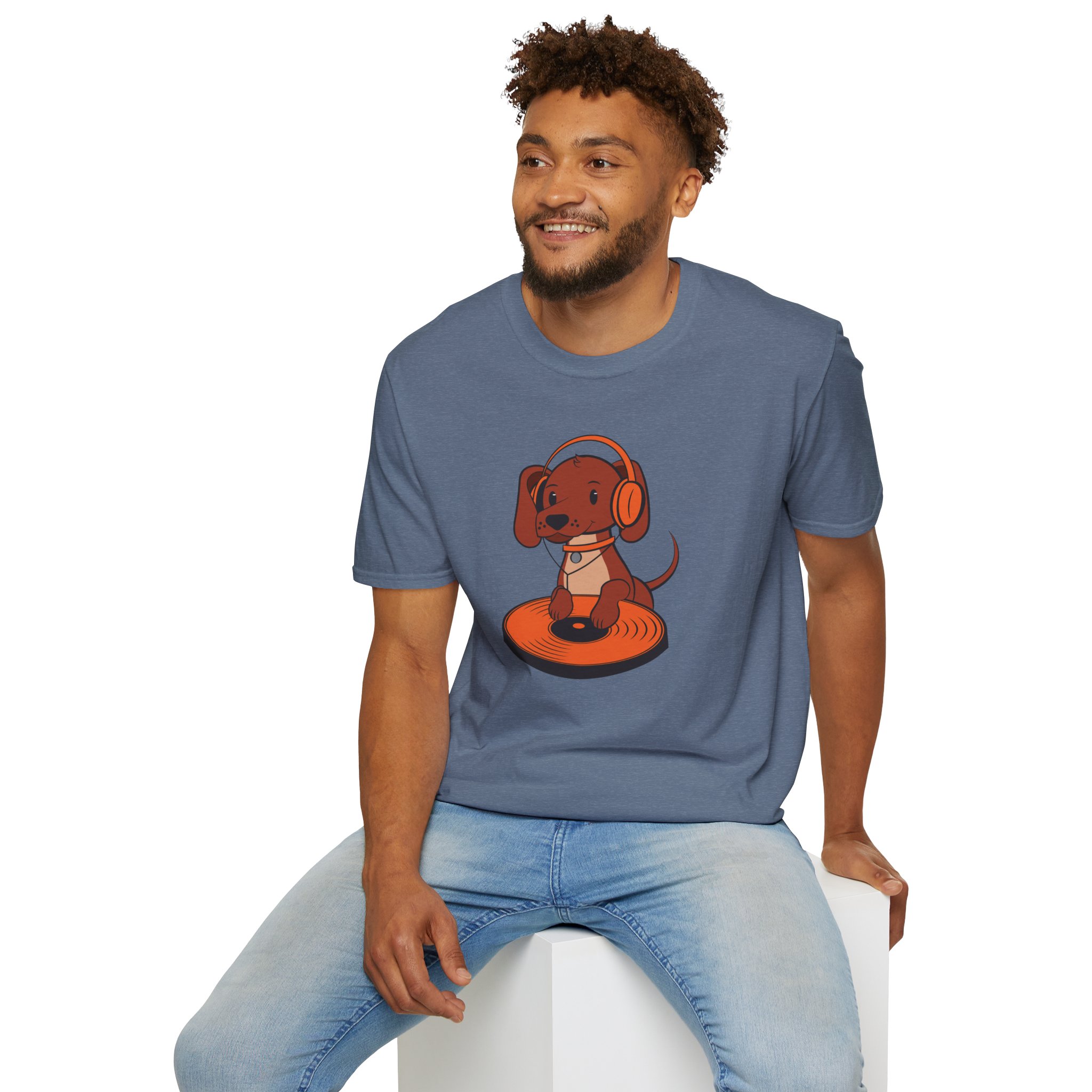 DJ Dachshund Tee — Cute Dog with Headphones Graphic T-Shirt - Image 100