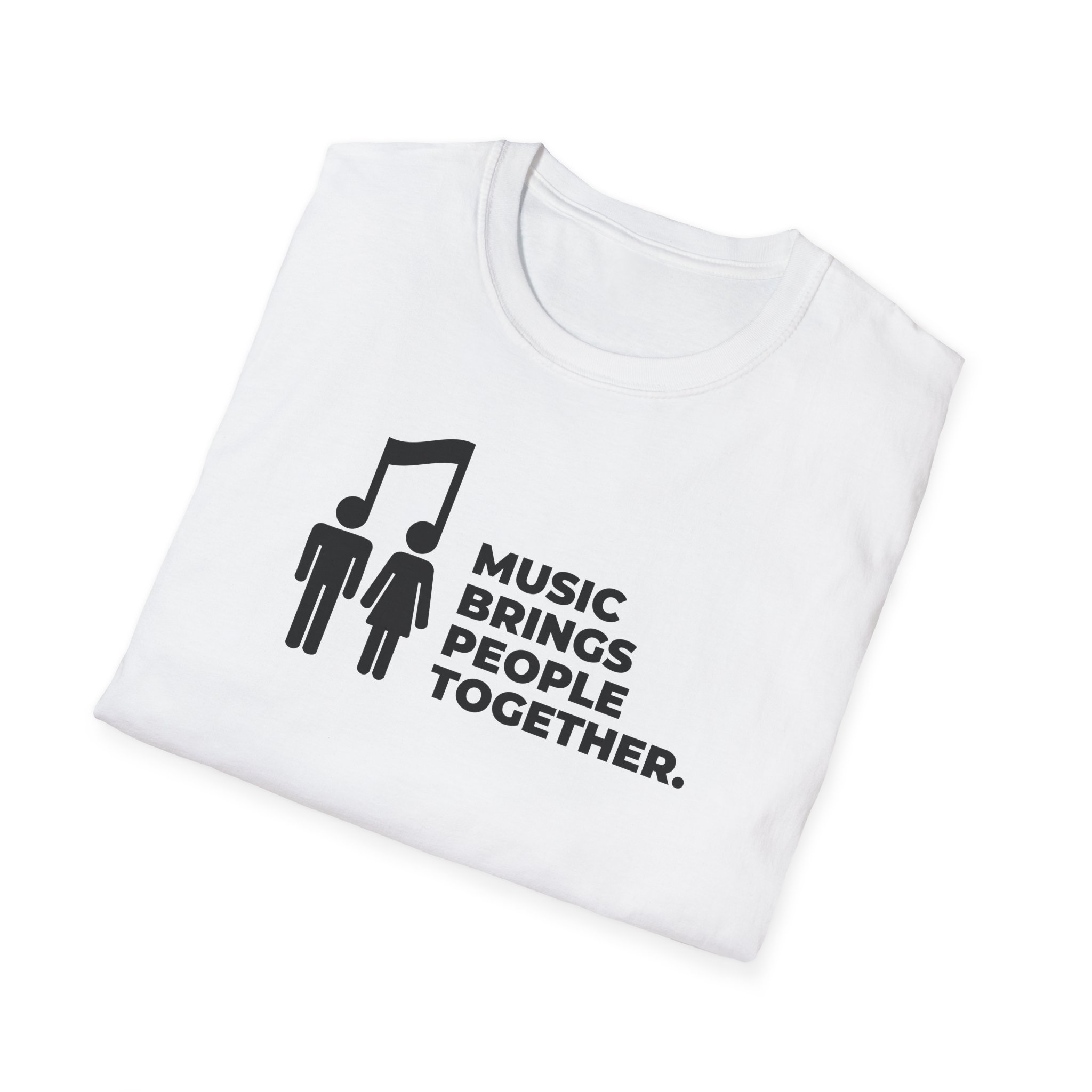 Music Brings People Together Unisex Softstyle T-Shirt - Image 8